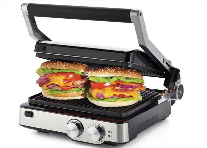 ARIETE - Griglia elettrica GRILL & TASTE 1918-nero, acciaio inossidabile