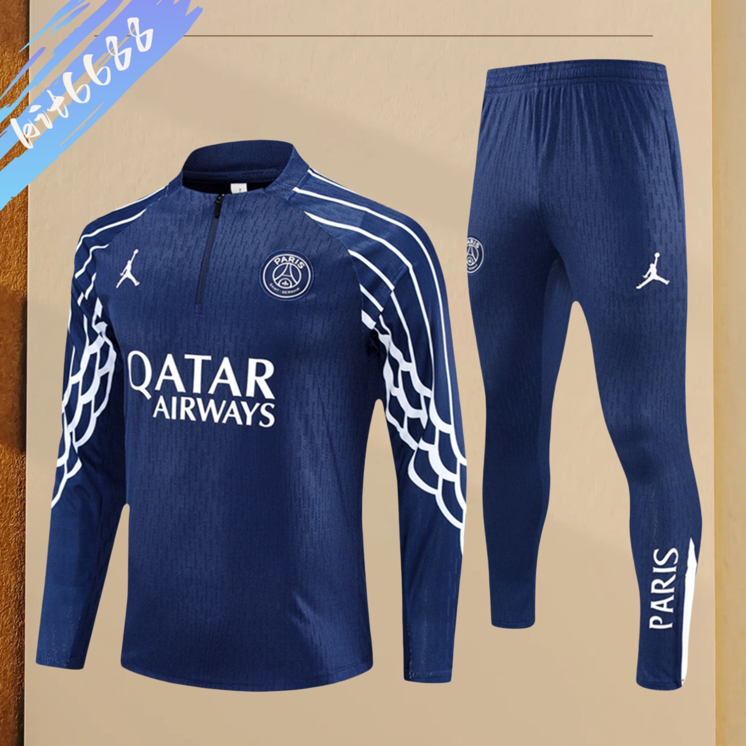 2025/2026 PSG Paris Saint-Germain Half-Zip Tracksuit (Adult Kit)