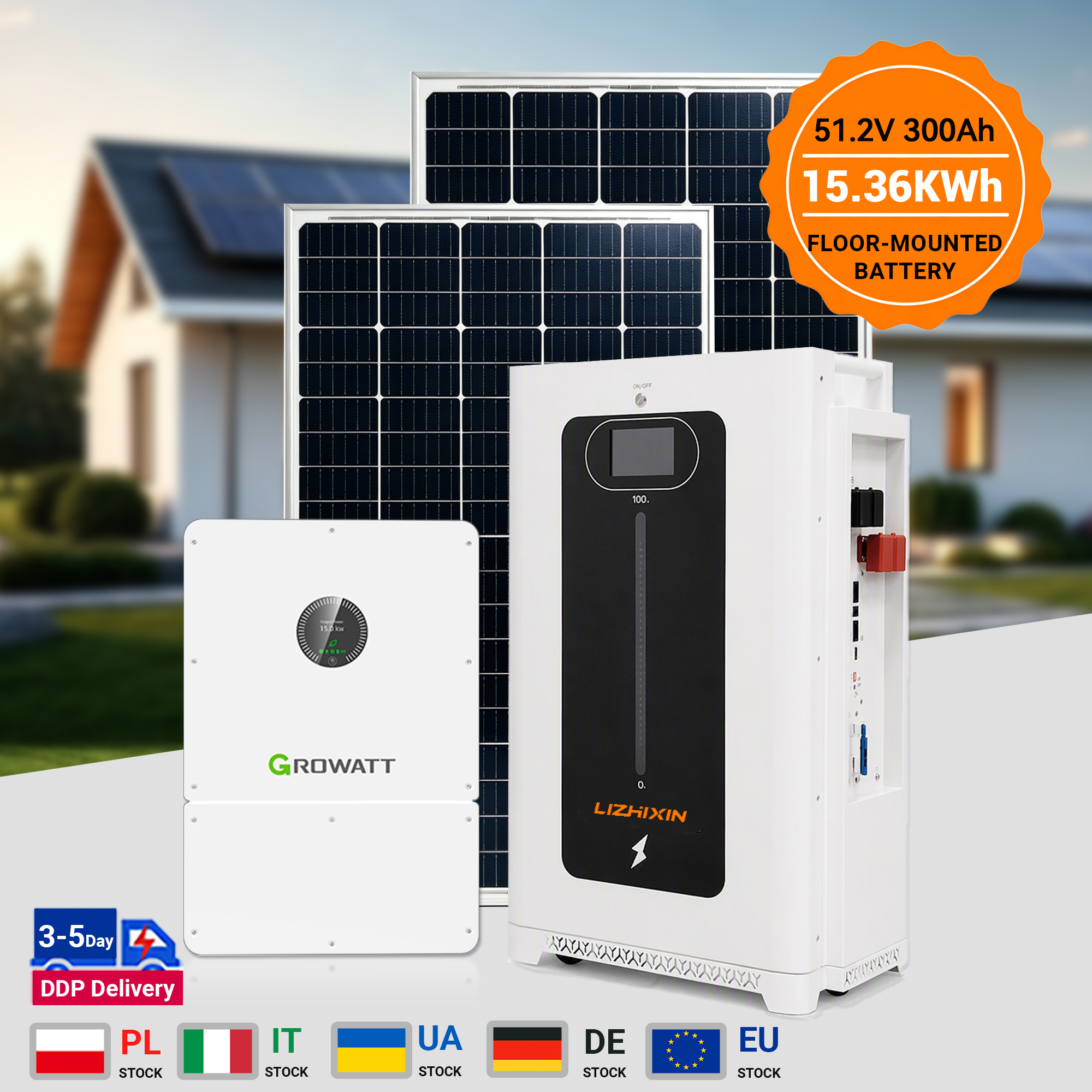51.2V 300Ah 15.36KWH Floor standing Battery