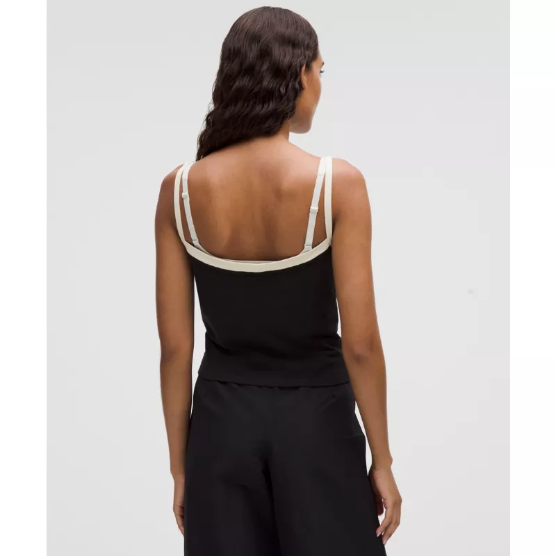 Organic Cotton High-Neck Ringer Tank Top
