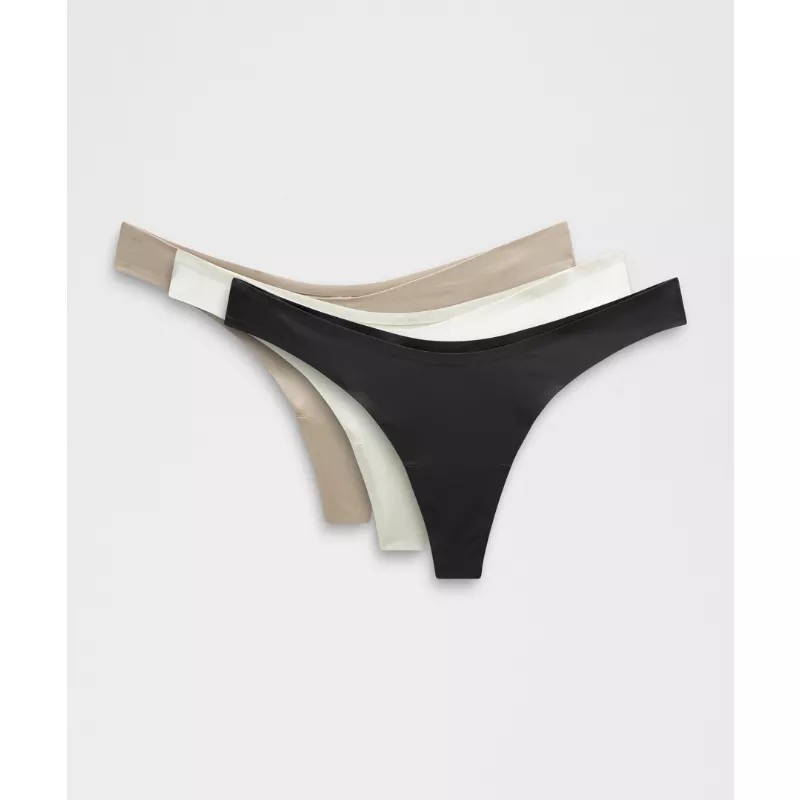 Wundermost Ultra-Soft Nulu Dipped-Waist Thong Underwear 3 Pack
