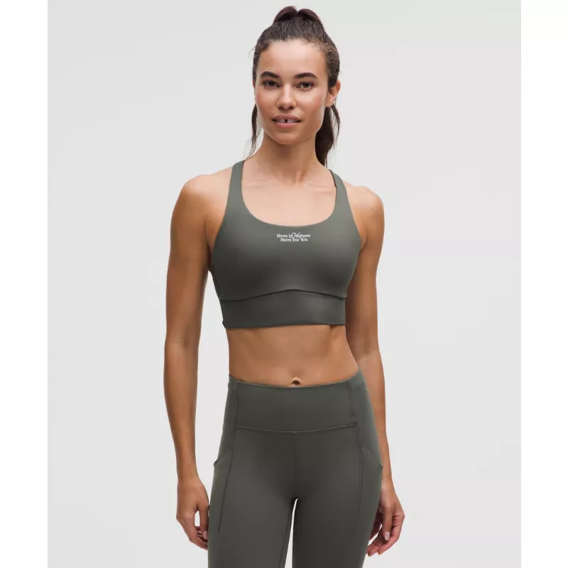 lululemon Energy Longline Bra Medium Support, B–D Cups Evolve Move in Nature