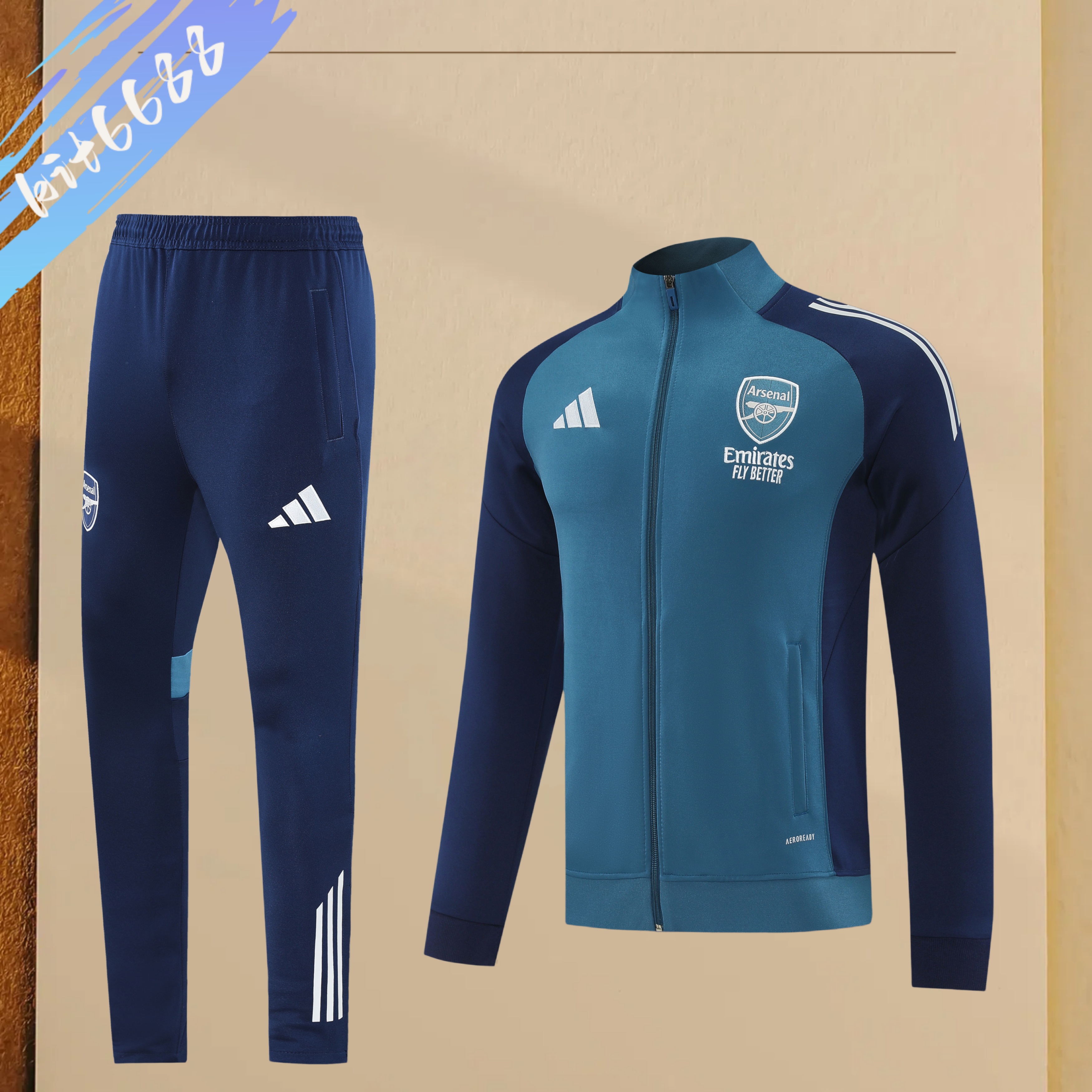 25/26 Arsenal Full Zipper Training Suit (Adult Set)