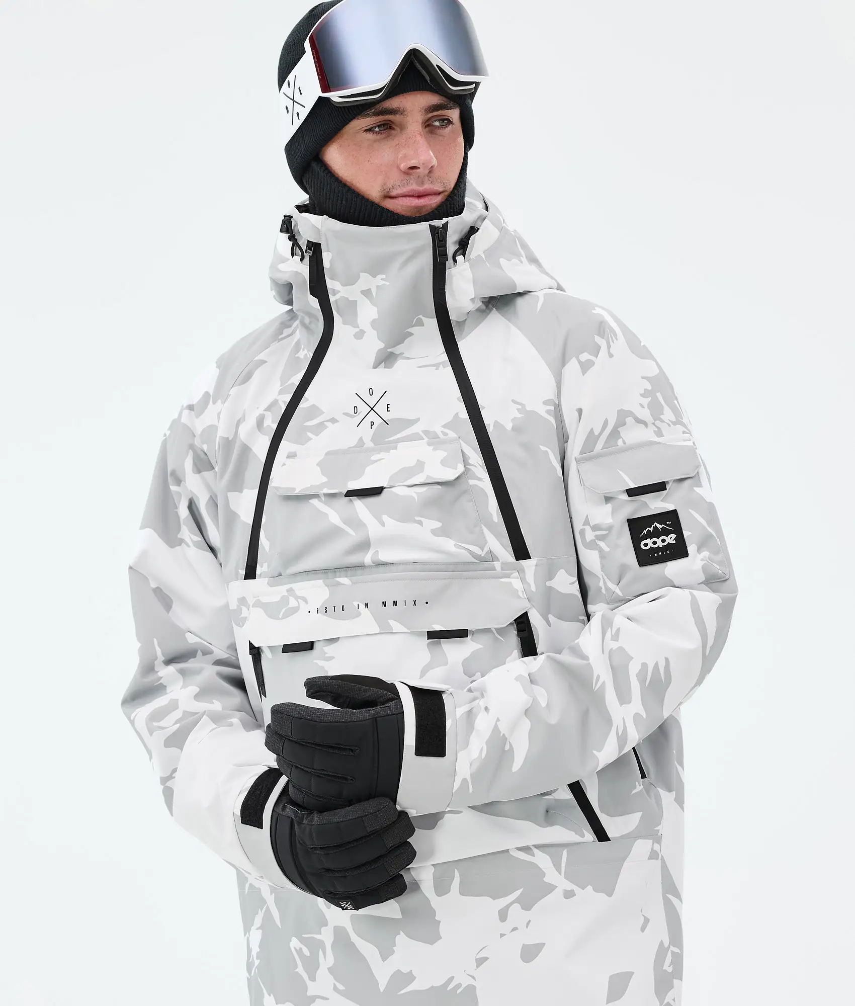 Akin Snowboard Jacket Men Grey Camo