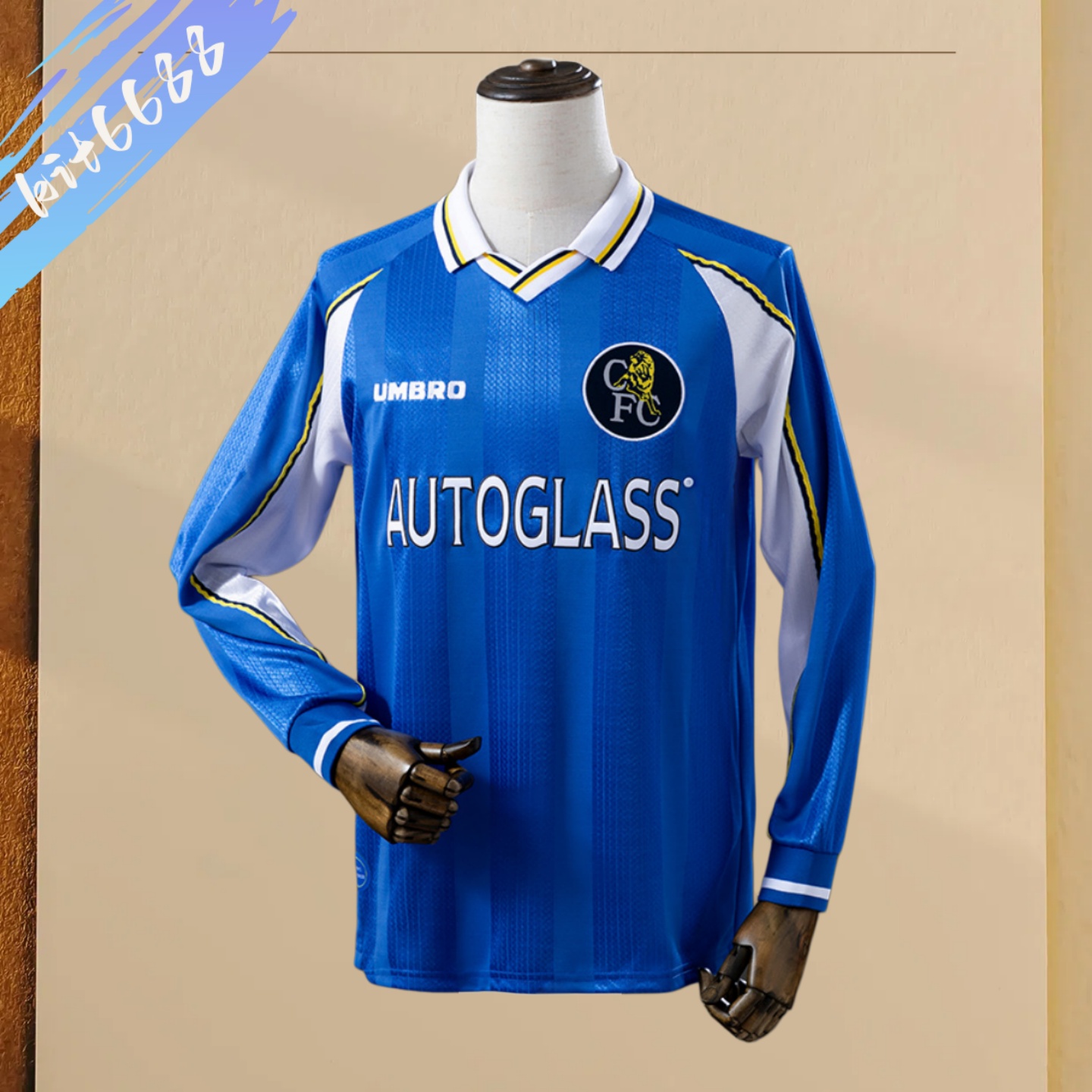 1997/1999 Chelsea Home Long Sleeve Retro Football Shirt (Fans)