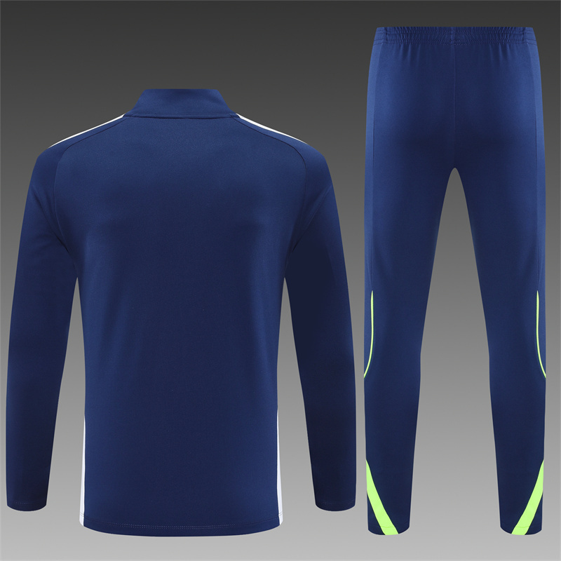 25/26 Real Madrid blue Half Zip Training Kit (Adult Kids Kit)