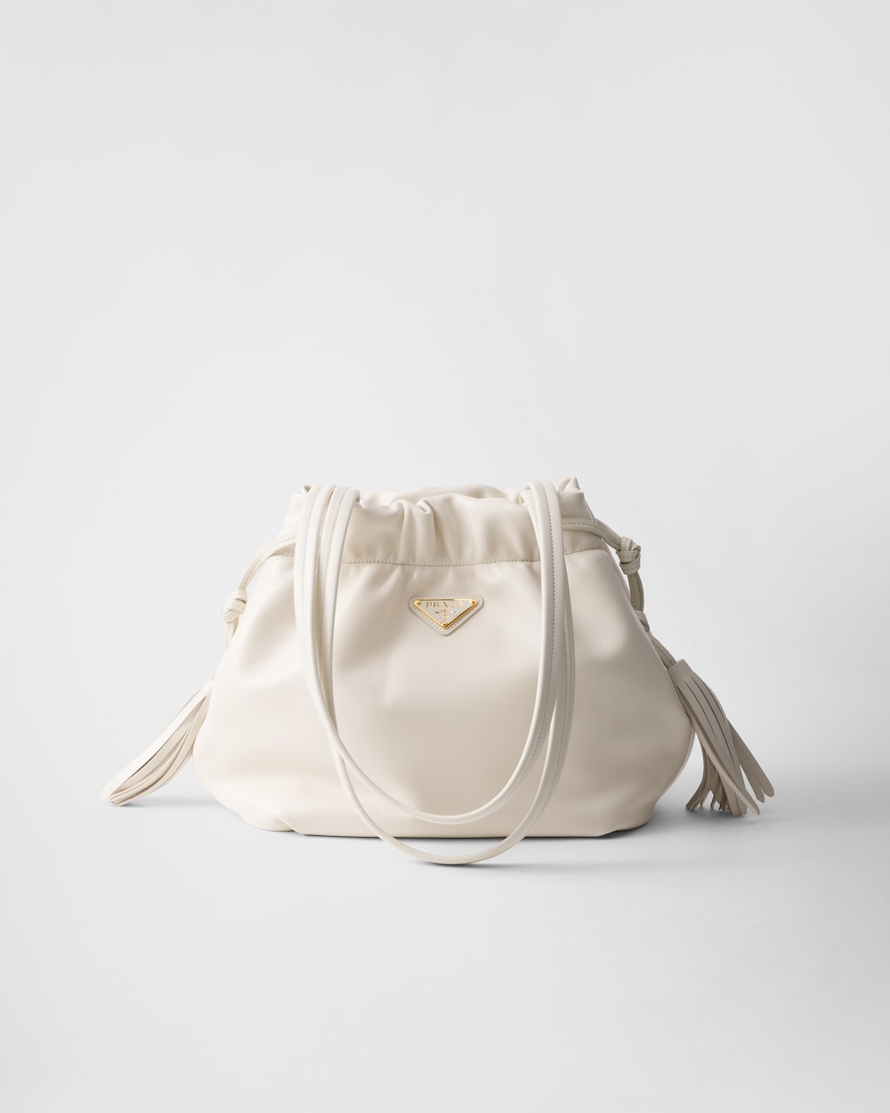 Nappa leather shoulder bag White
