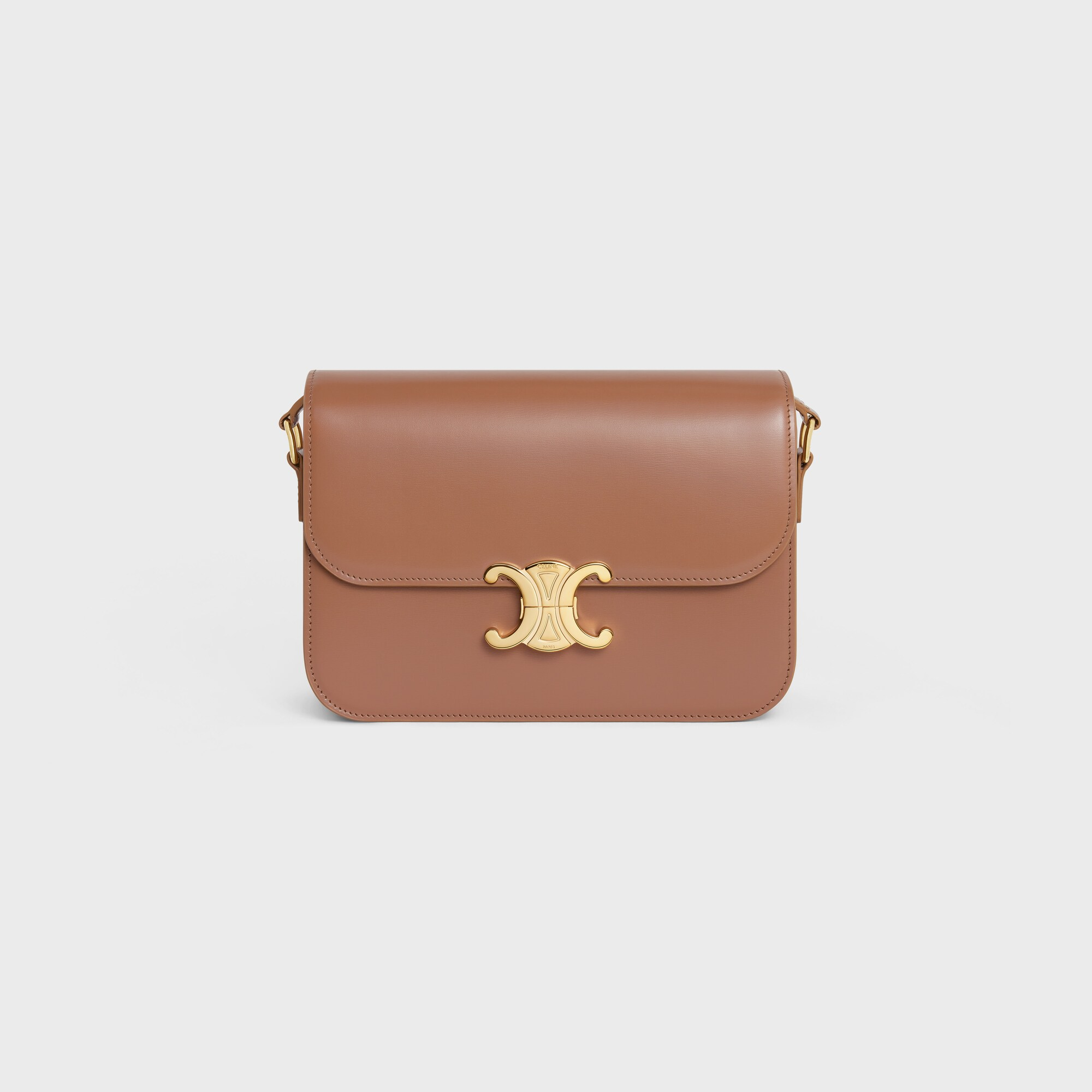 CLASSIQUE TRIOMPHE BAG IN shiny calfskin BRONZE