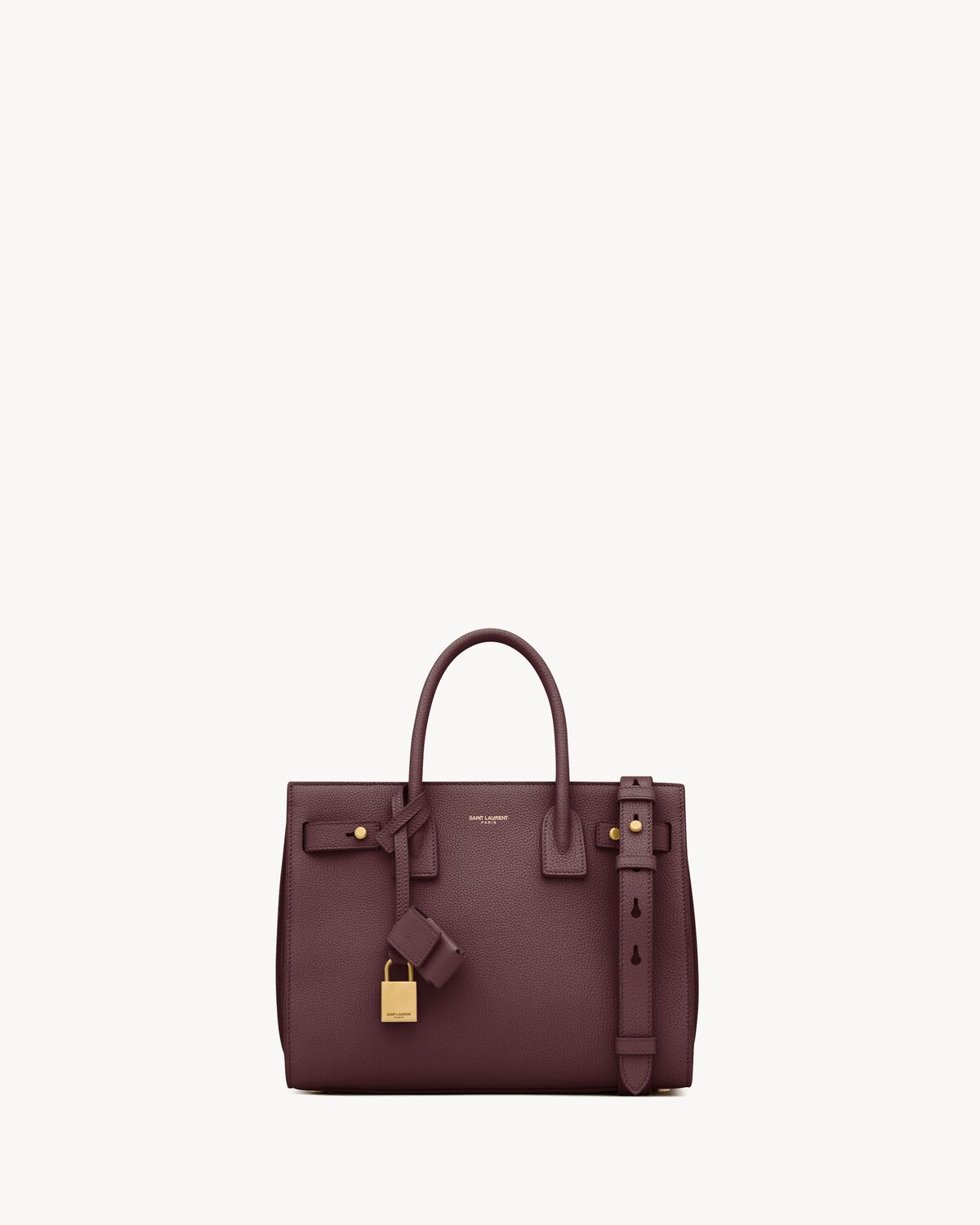 sac de jour in supple grained leather - baby ROUGE CABERNET