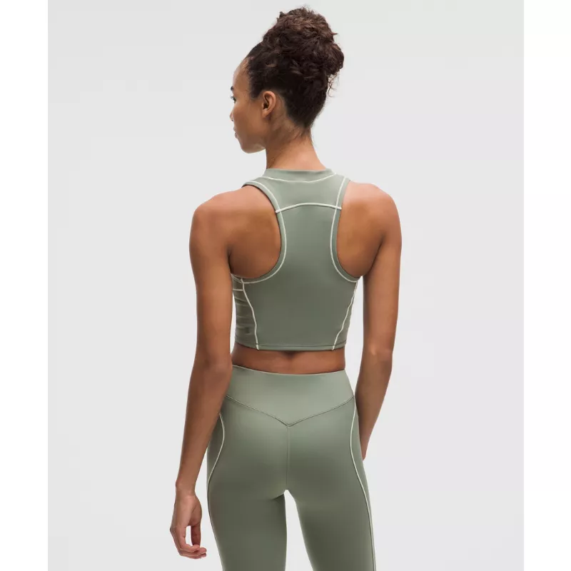 Ultralu Contour-Seam Cropped Tank Top