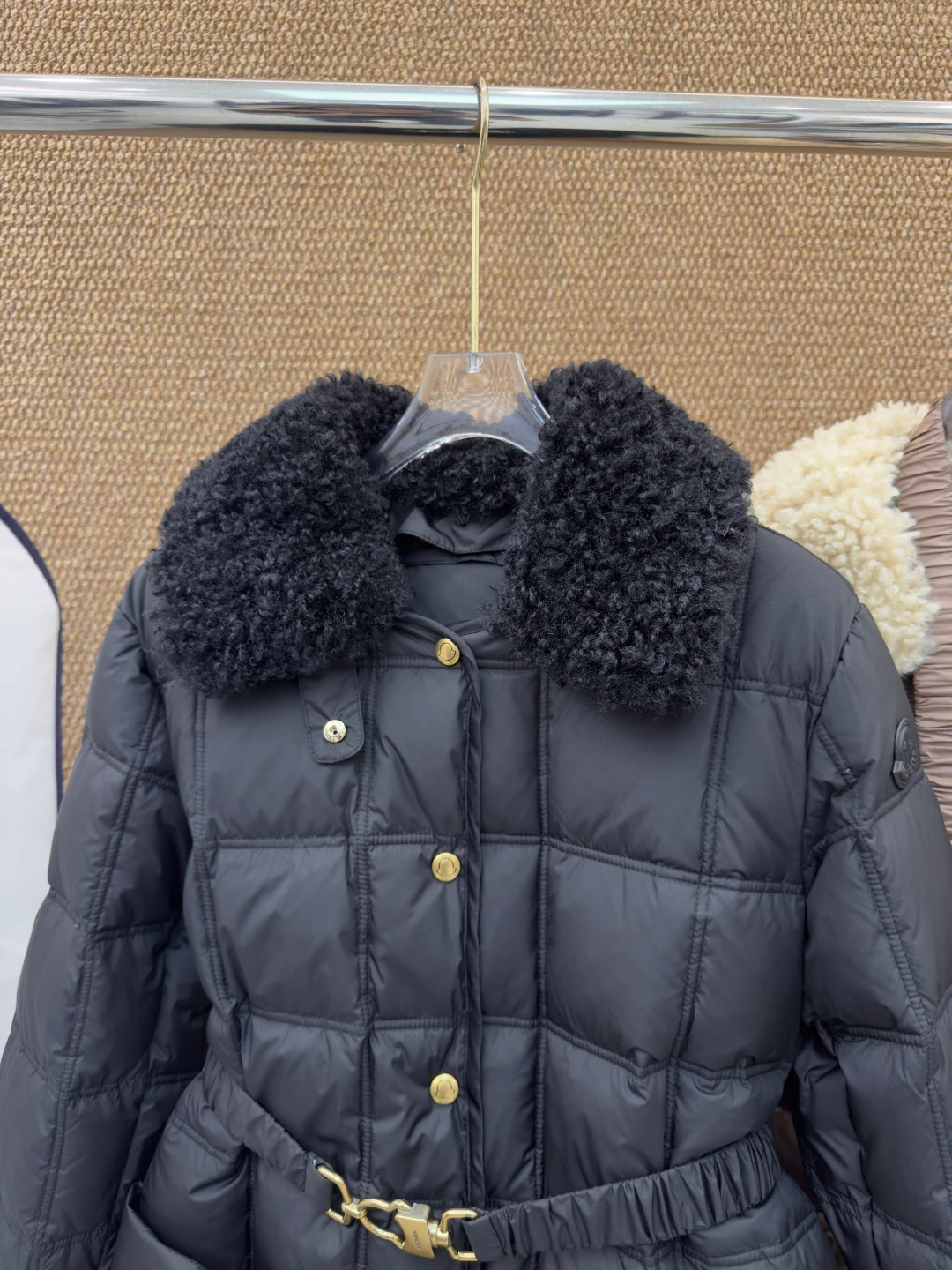 Moncler Cygnes Daunenjacke Gürtel Schwarz IX601763
