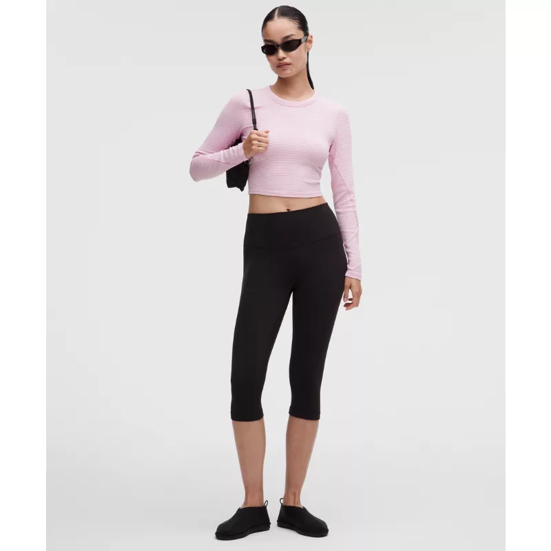 Hold Tight Straight-Hem Cropped Long-Sleeve Shirt