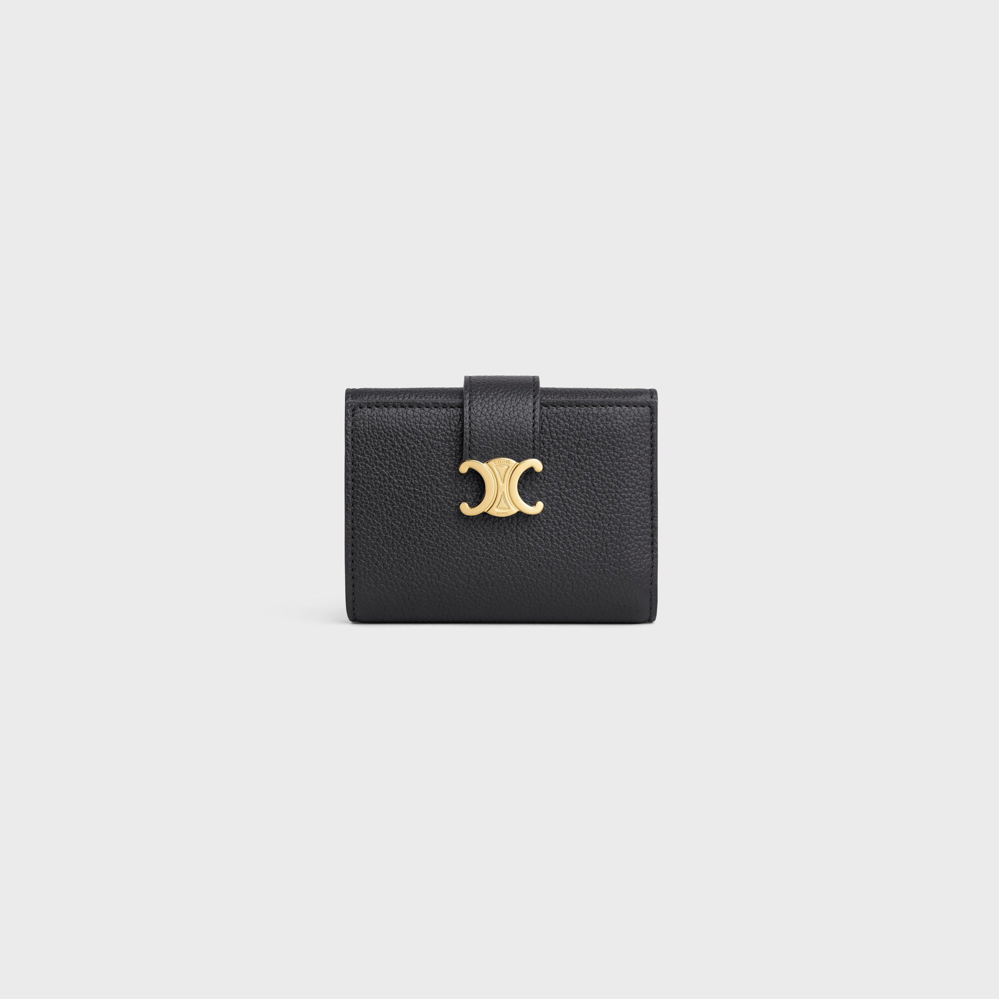 FINE STRAP WALLET NINO IN SUPPLE GRAINED CALFSKIN BLACK