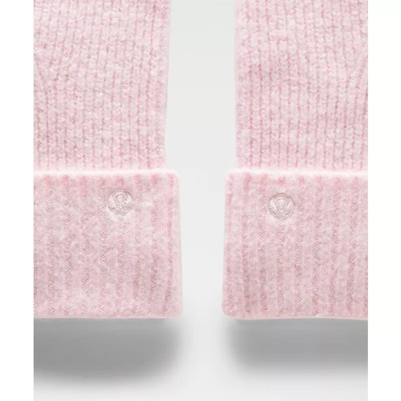 Ribbed-Knit Wide-Cuff Mittens
