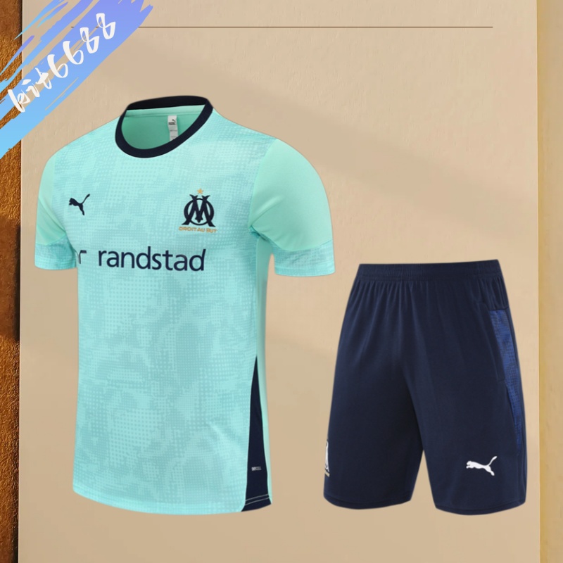 25/26 Marseille Short Sleeve Training Suit (Adult and Children's Set)
