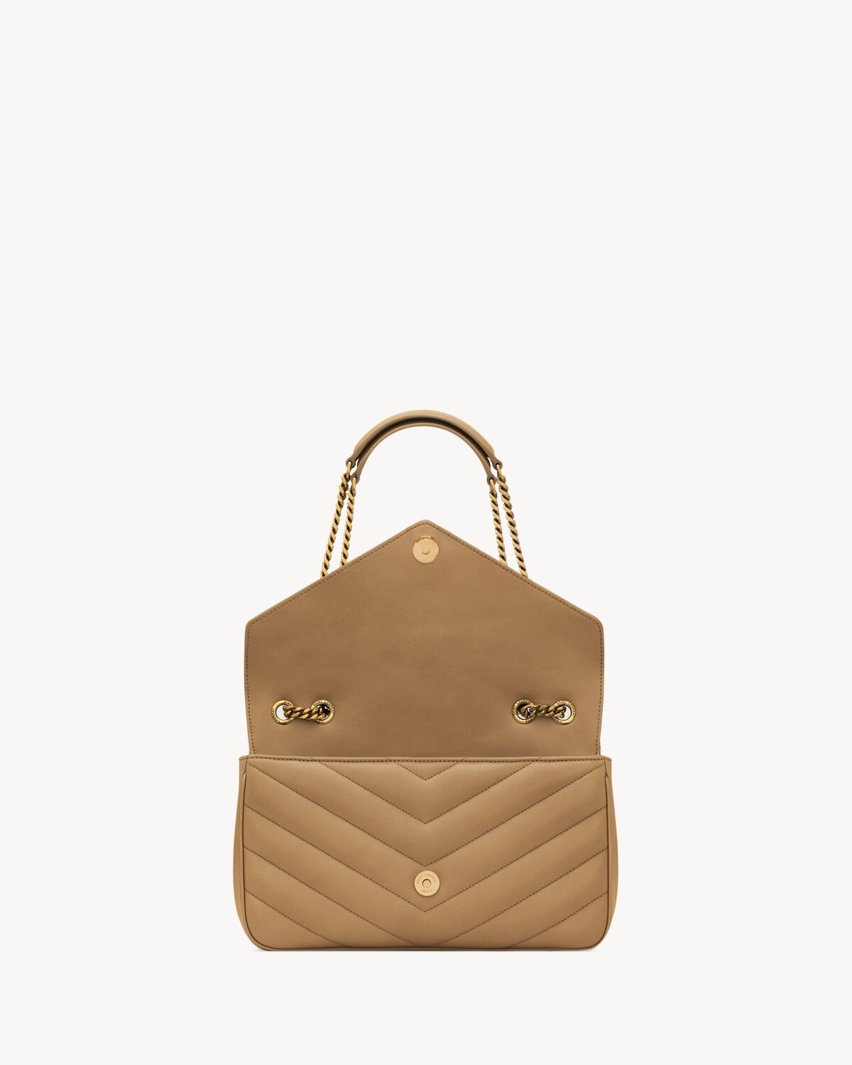 loulou medium in matelassé lambskin NATURAL TAN