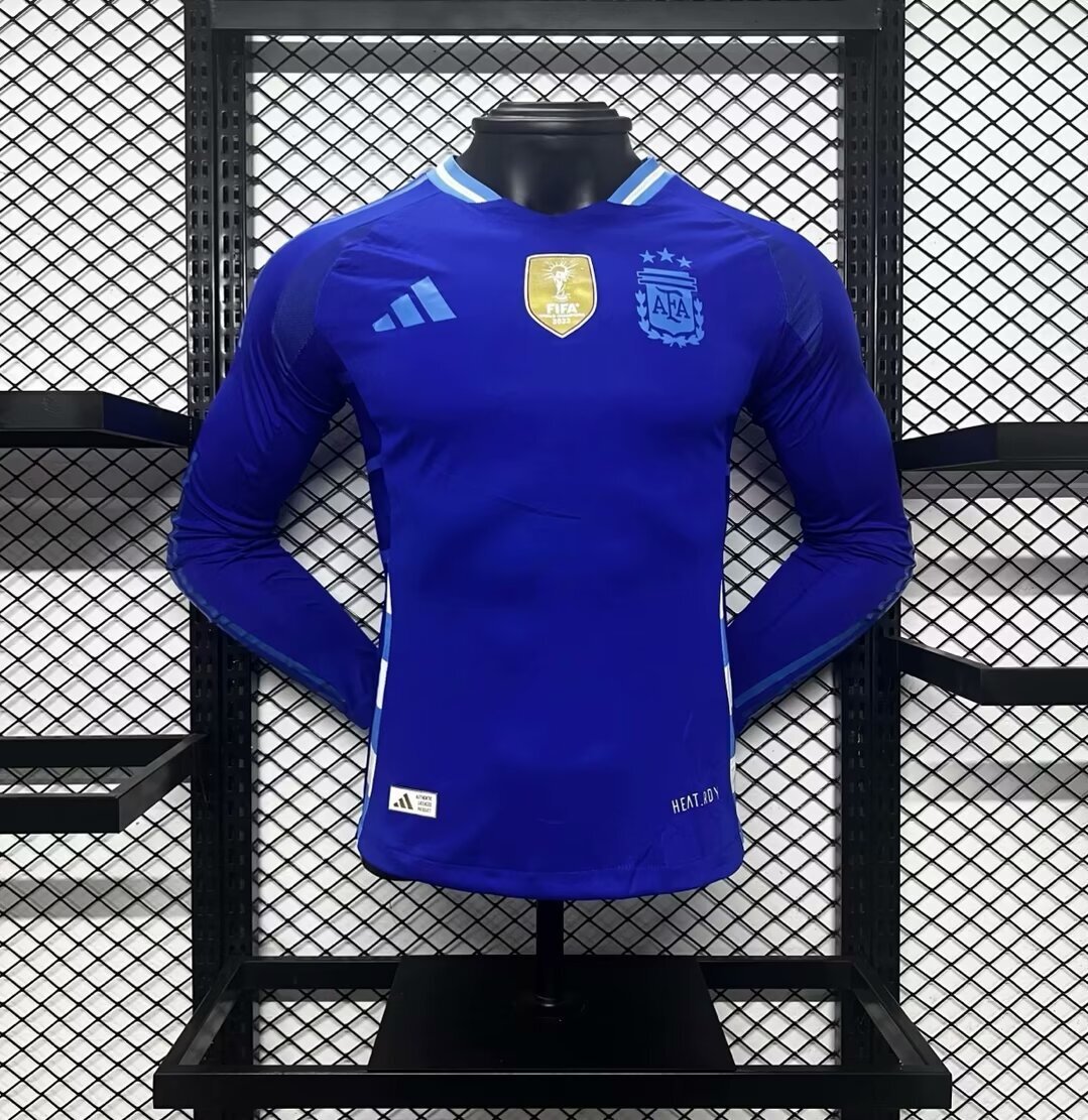 Argentina 2024-25 Away Long Sleeves Jersey – Player Versi