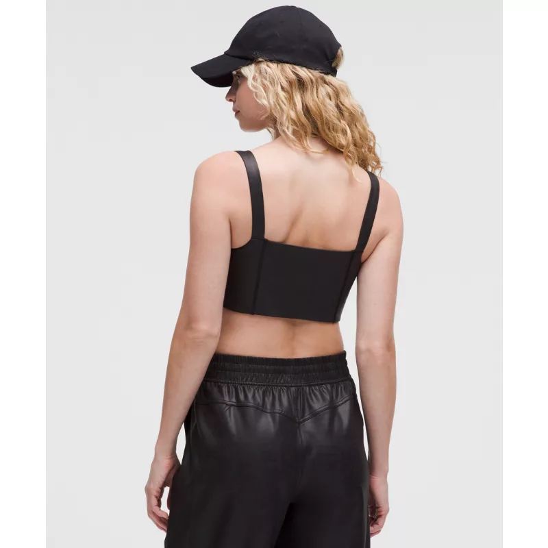 Everlux Longline Workout Bra Light Support, A/B Cup Matte Foil