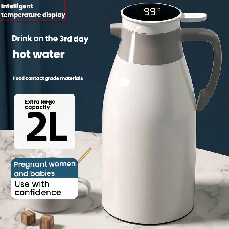 Smart Digital Display Thermos Kettle, Large Capacity Household Hot Water Pot, Insulated Flask for Home Dormitory