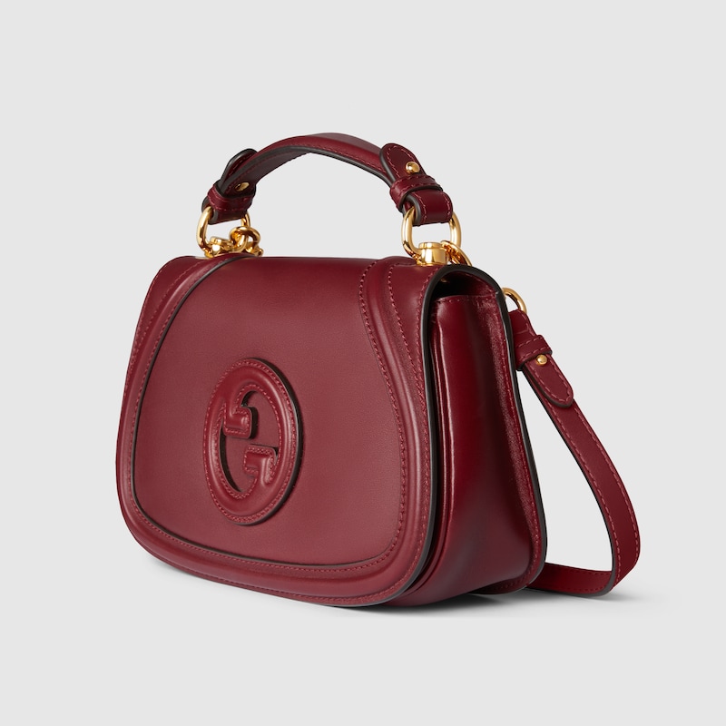 Gucci Blondie medium top handle bag red smooth leather