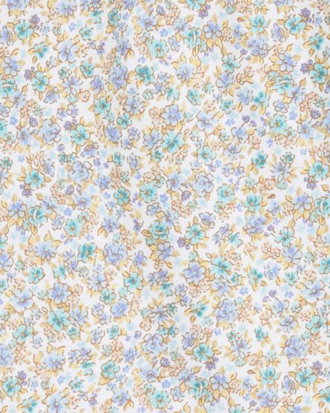 Oshkosh Floral Lined Stretch Denim Overalls with Floral Print Jersey Bodysuit