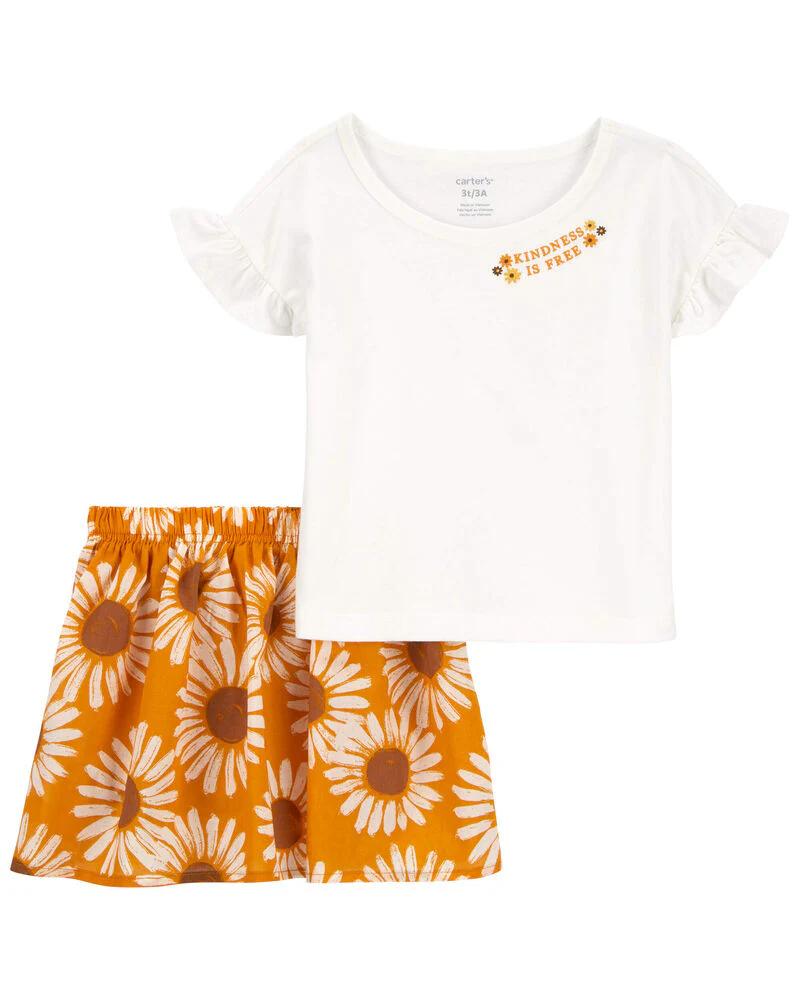 Carter's Baby 2-Piece Floral Tee & Skort Set