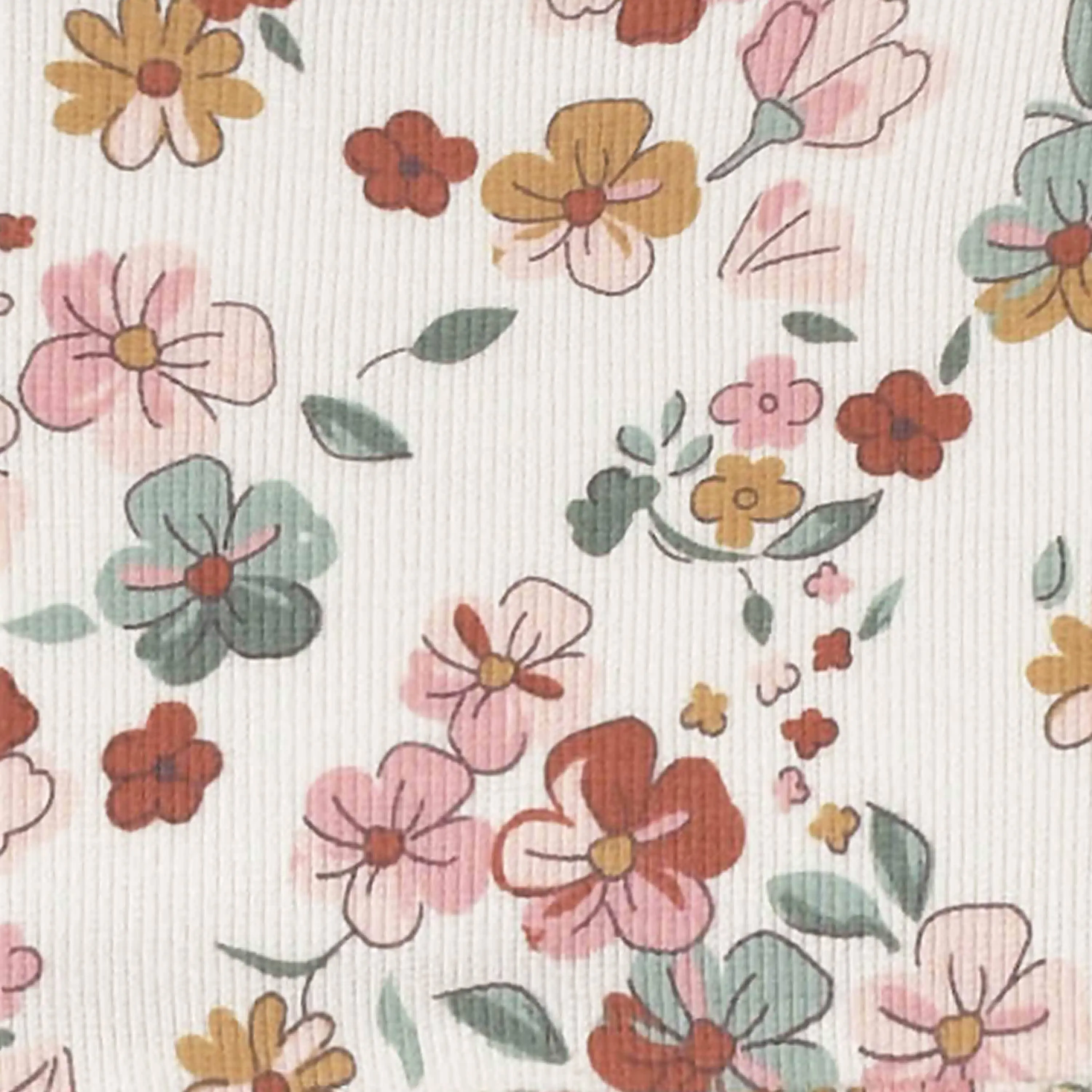 2-Pack Infant & Toddler Girls Mint Floral Long Sleeve Dresses