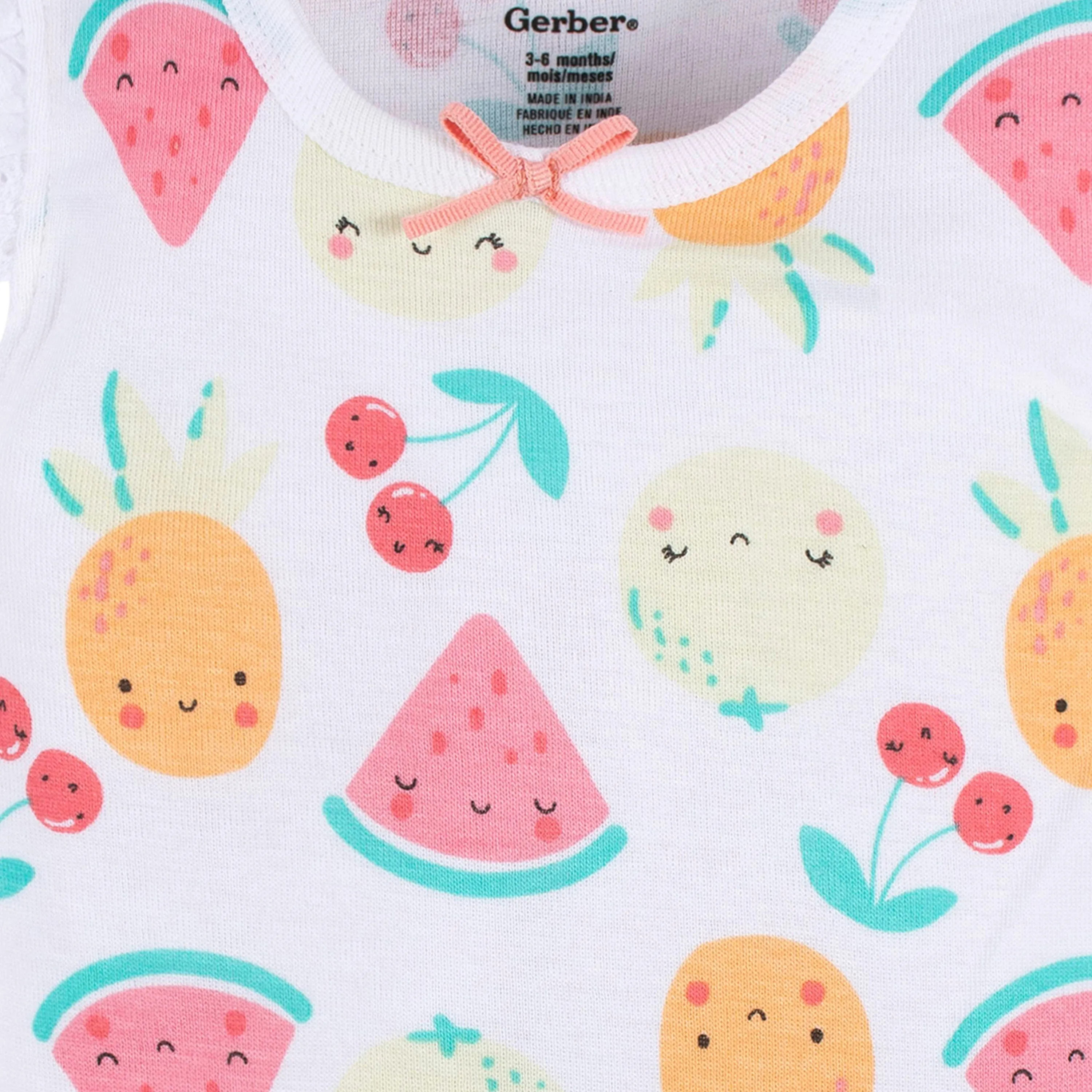 4-Pack Baby Girls Summer Sweets Sleeveless Onesies Bodysuits