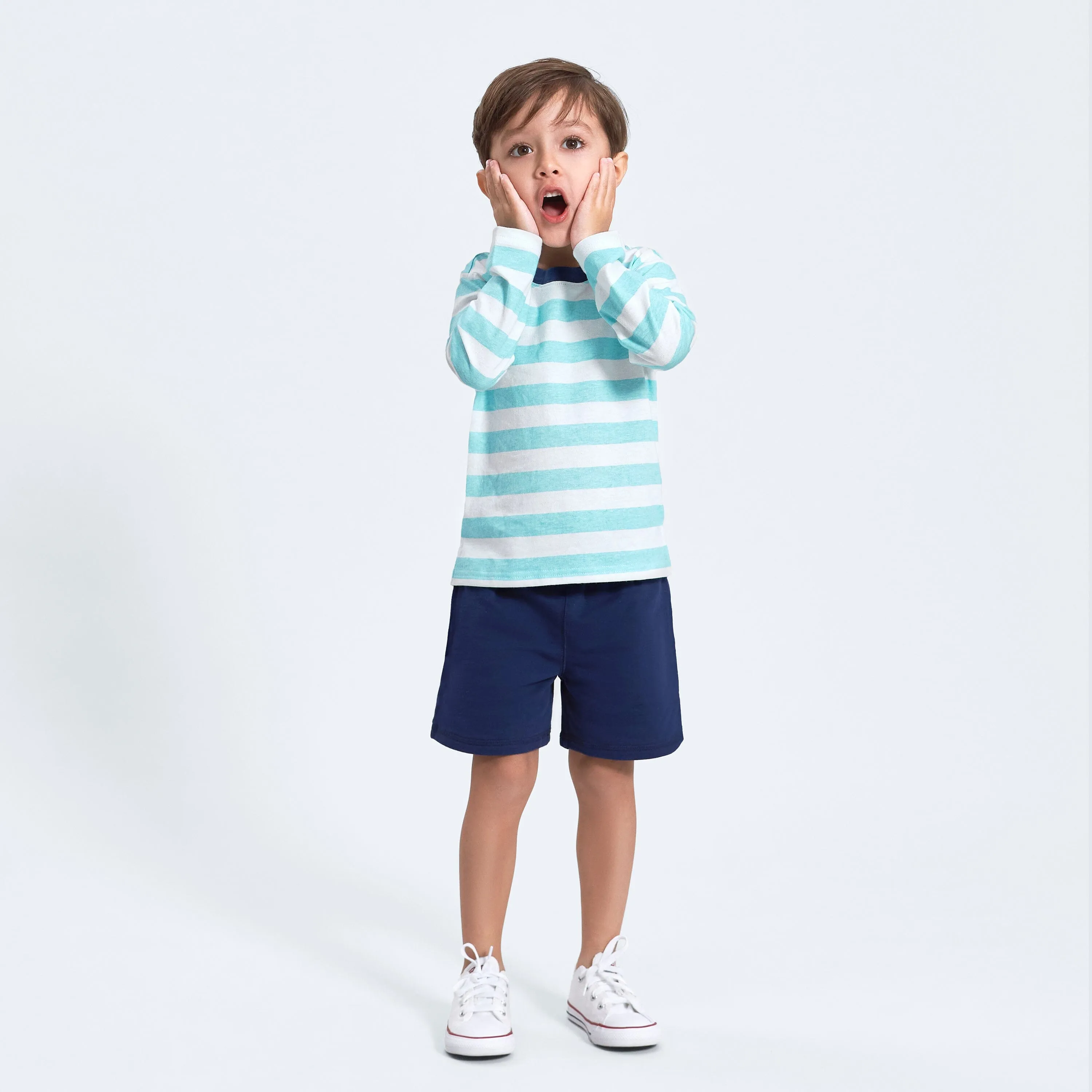 3-Pack Baby & Toddler Boys Royal Blues Long Sleeve Pocket Tees