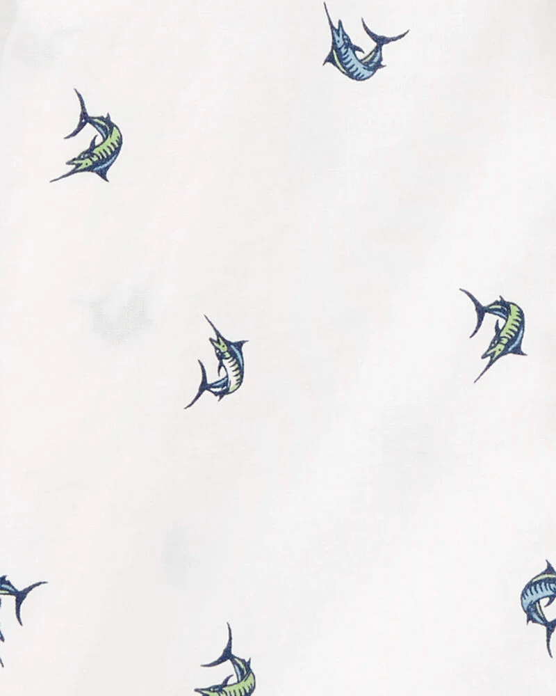 Oshkosh Fish Print Button-Front Shirt