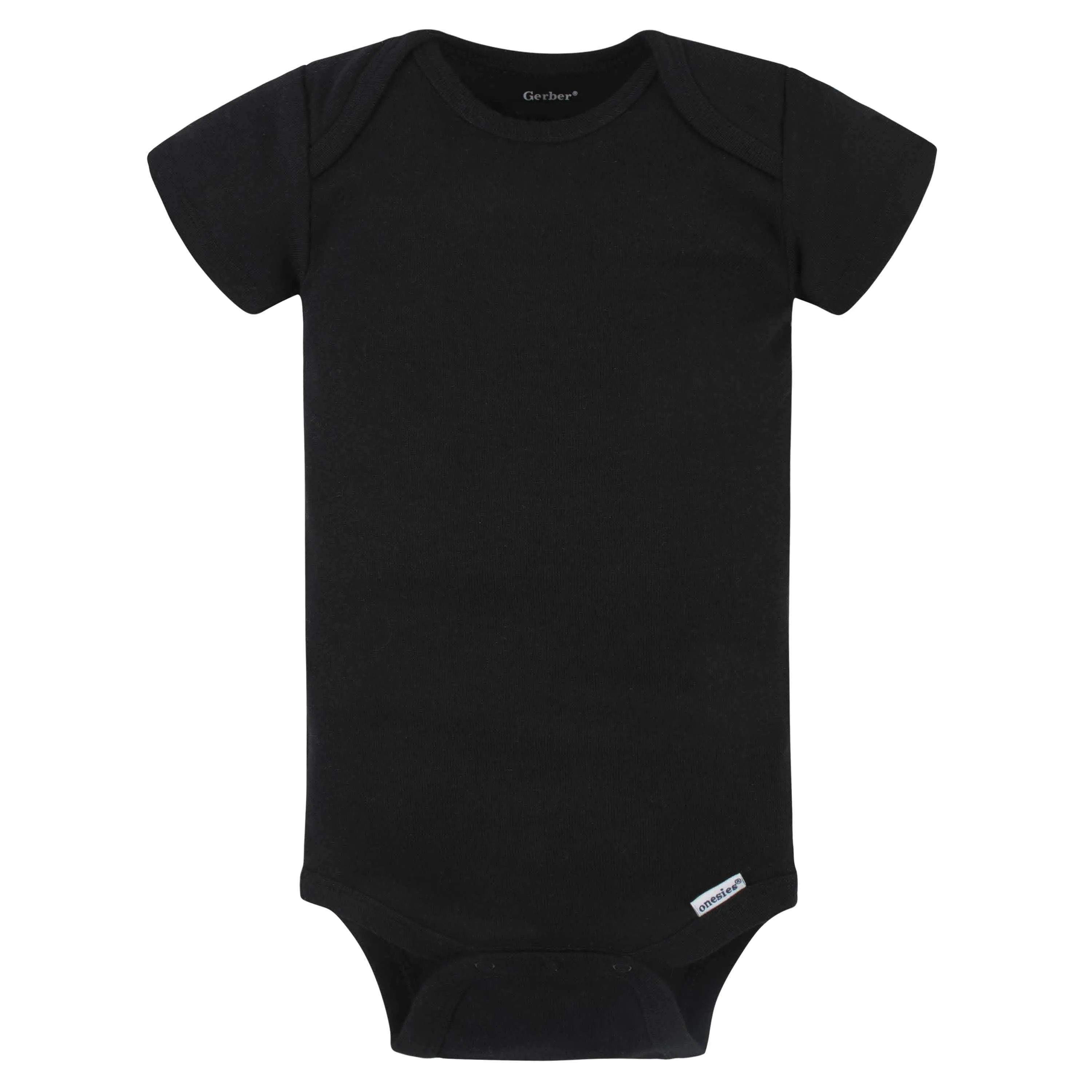 5-Pack Baby Black Ribbed Onesies Bodysuits