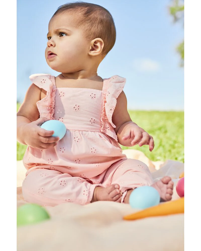 Carter's Floral Flutter Jumpsuit