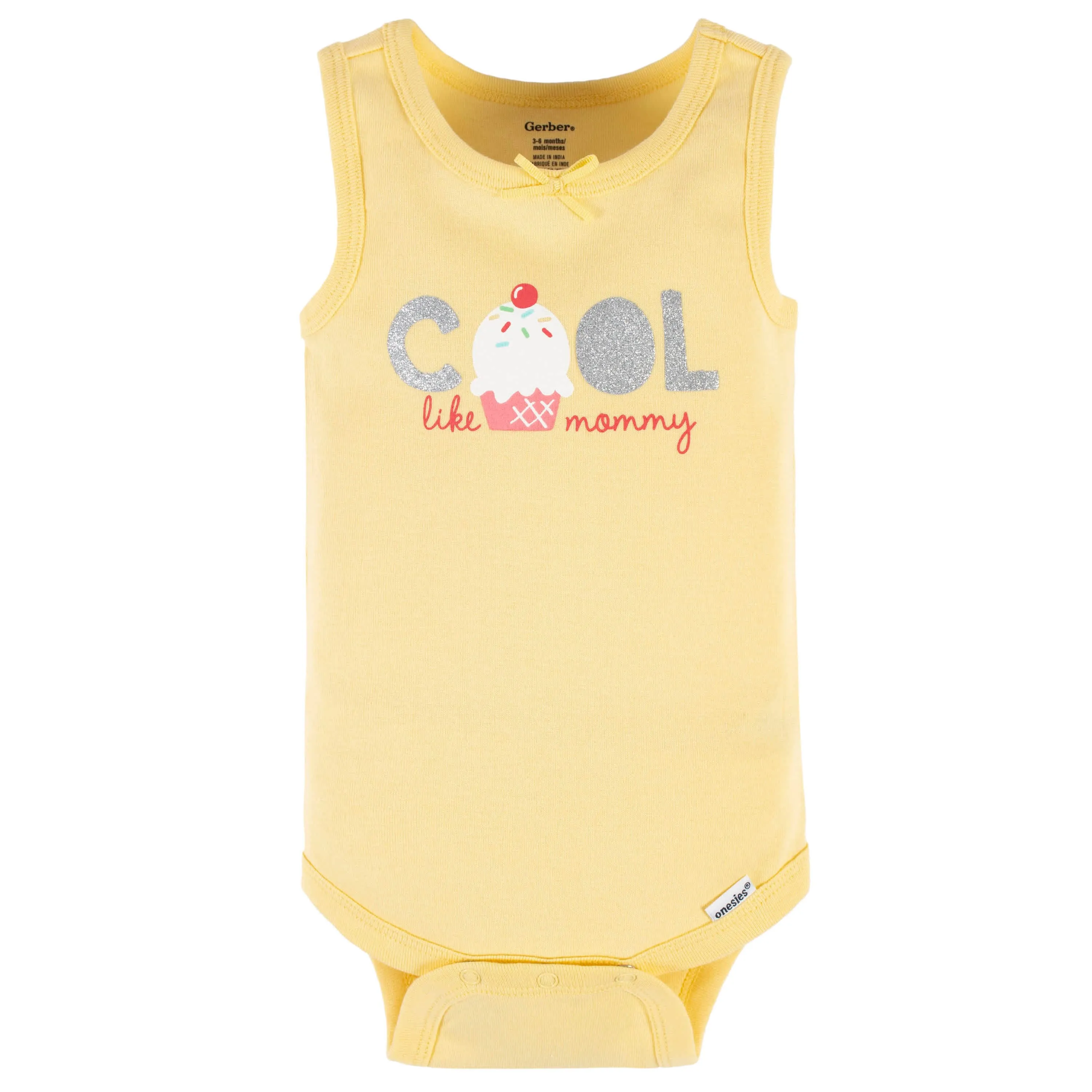4-Pack Baby Girls Dots Of Rainbows Tank Onesies Bodysuits