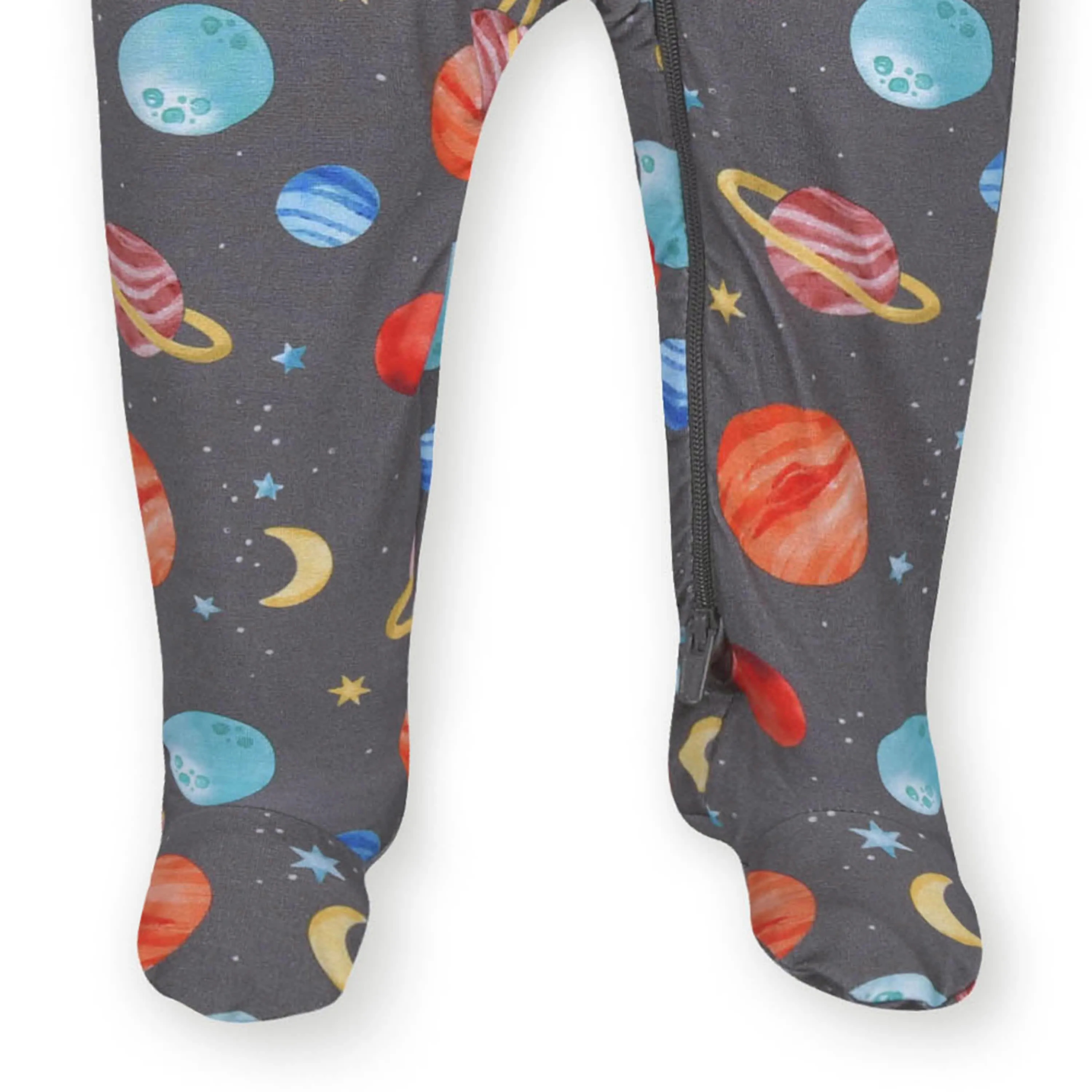 Baby & Toddler Outer Space Buttery Soft Viscose Made from Eucalyptus Snug Fit Footed Pajamas