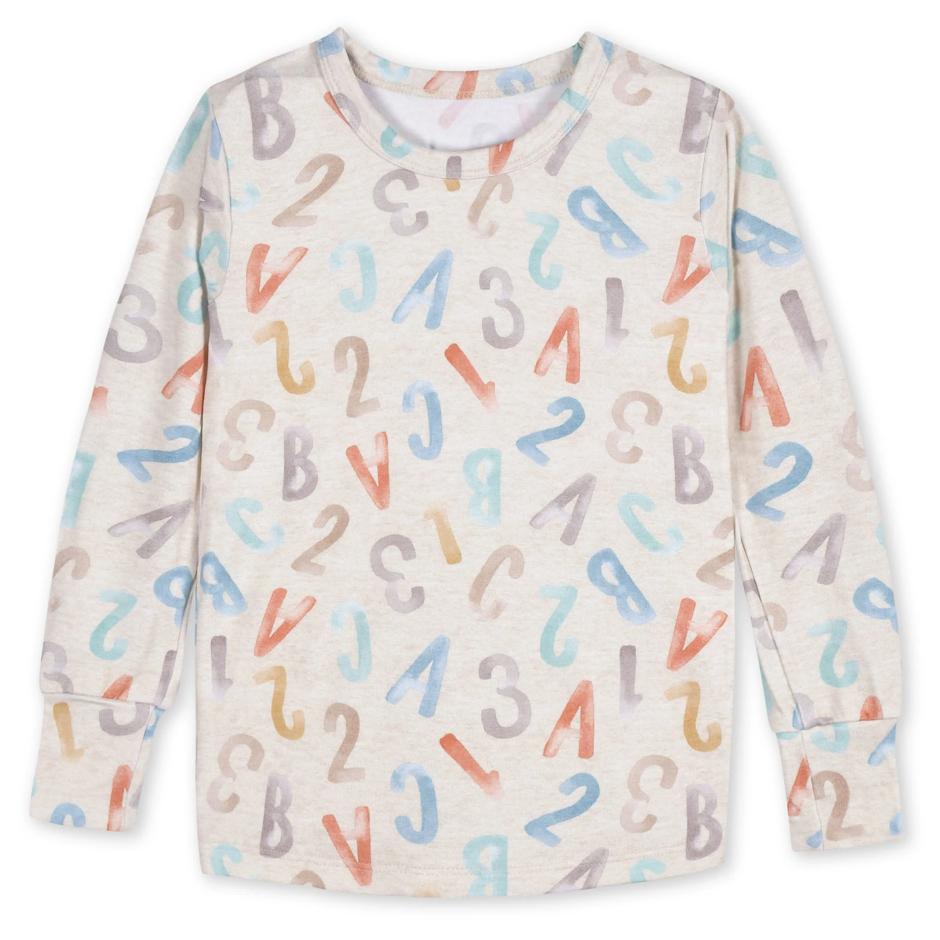 2-Piece Infant & Toddler Alphabet Soup Buttery Soft Viscose Made from Eucalyptus Snug Fit Pajamas