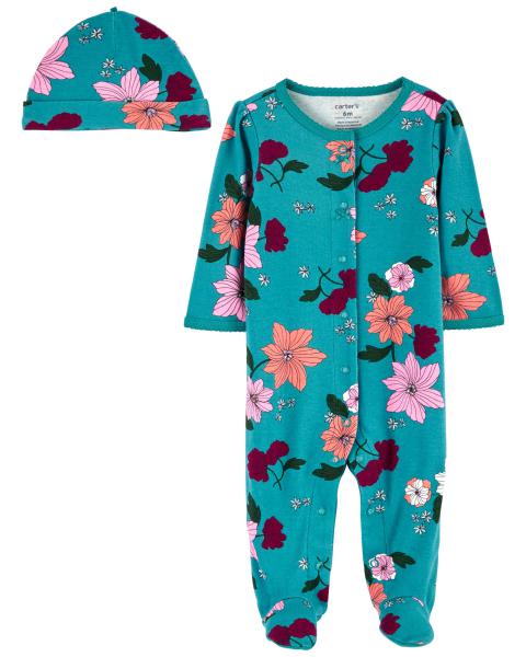 Carter's 2-Piece Floral Snap-Up Sleep and Play Set