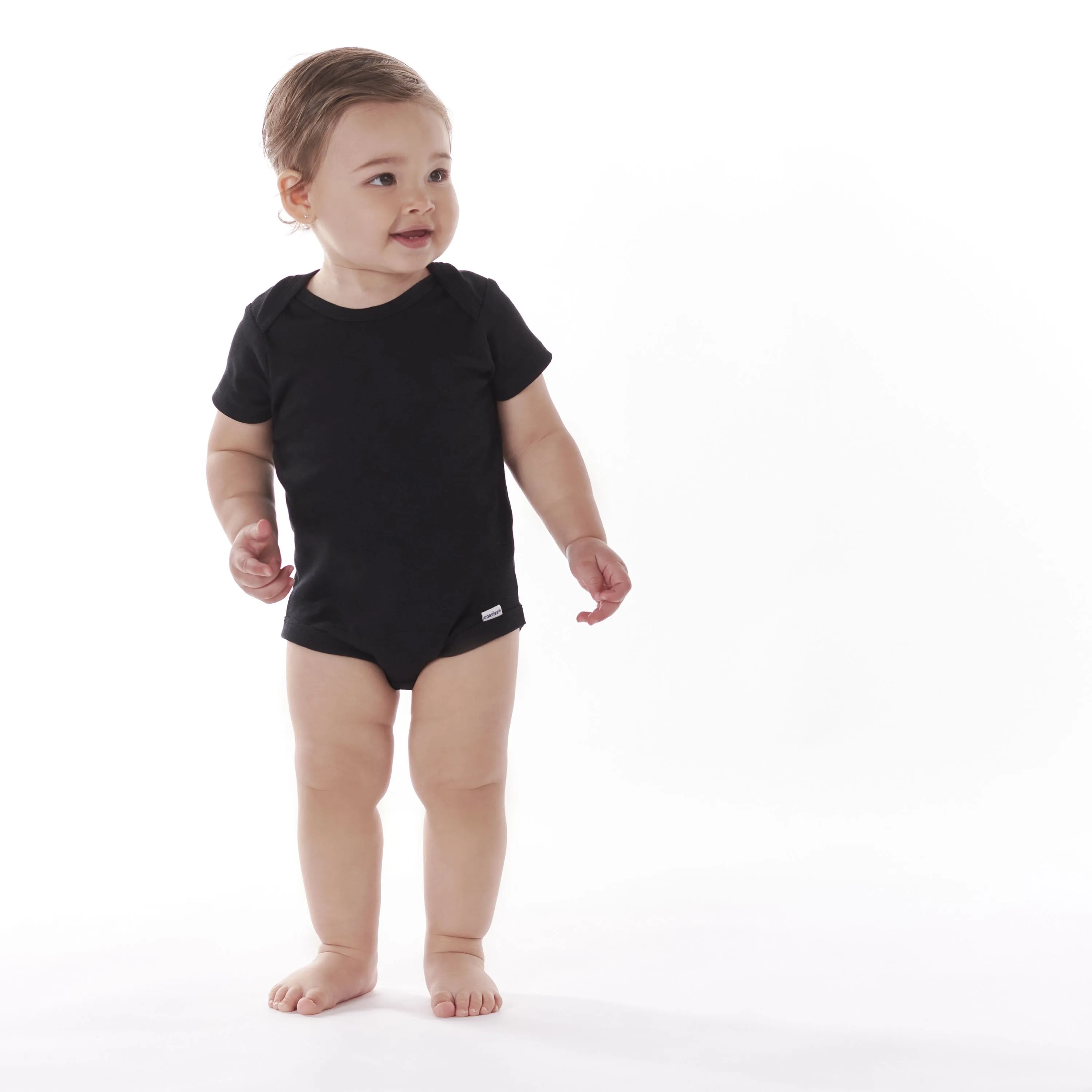 5-Pack Baby Black Premium Short Sleeve Onesies Bodysuits