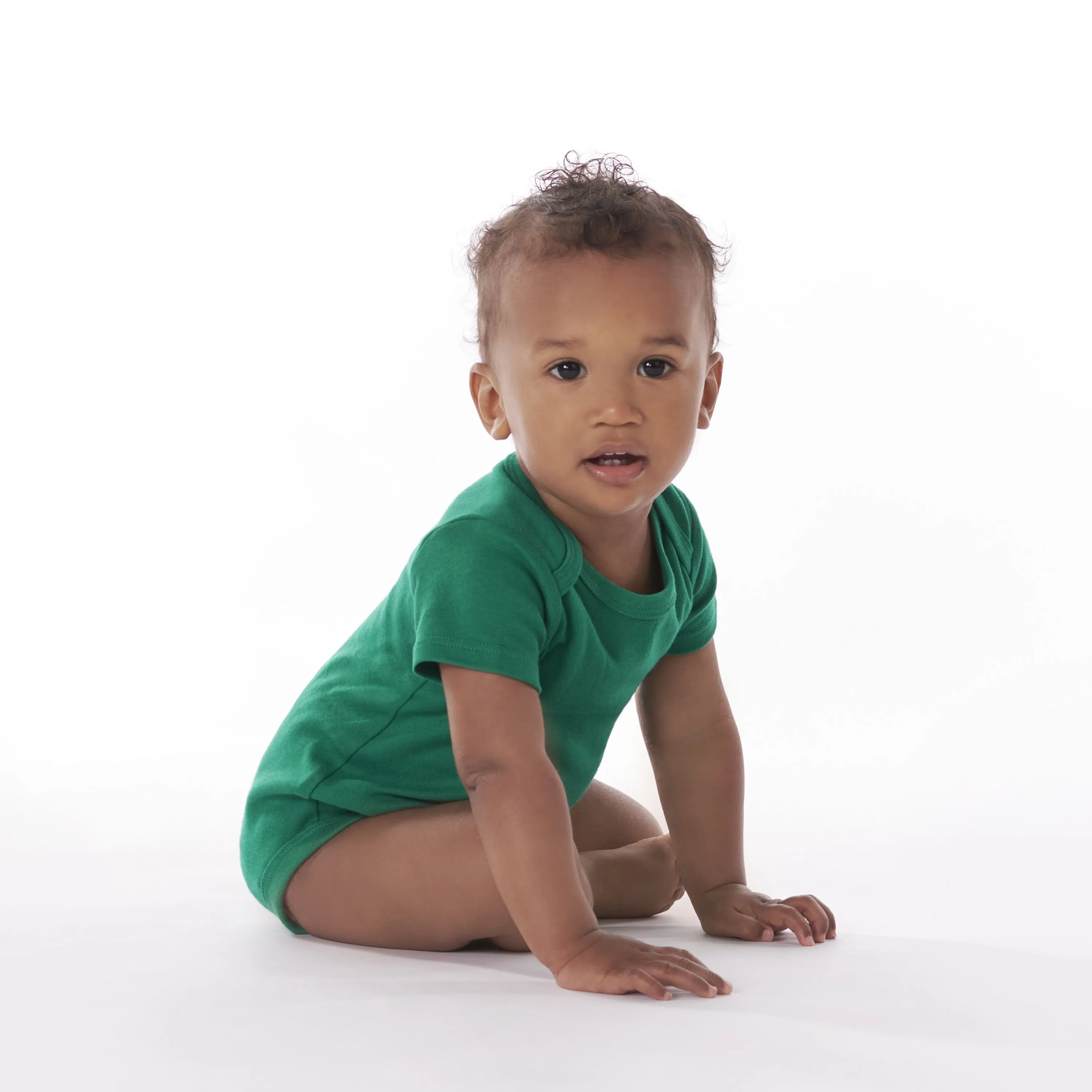 5-Pack Baby Kelly Green Premium Short Sleeve Onesies Bodysuits