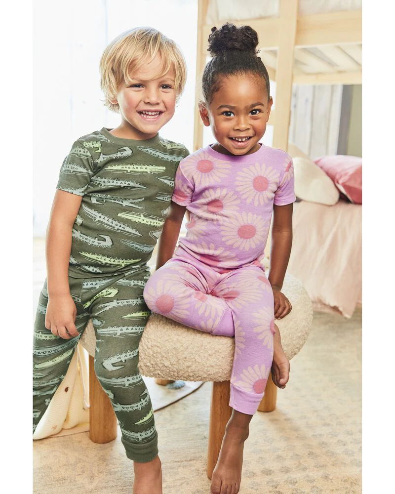 Carter's 4-Piece Rugby Stripe 100% Snug Fit Cotton Pyjamas