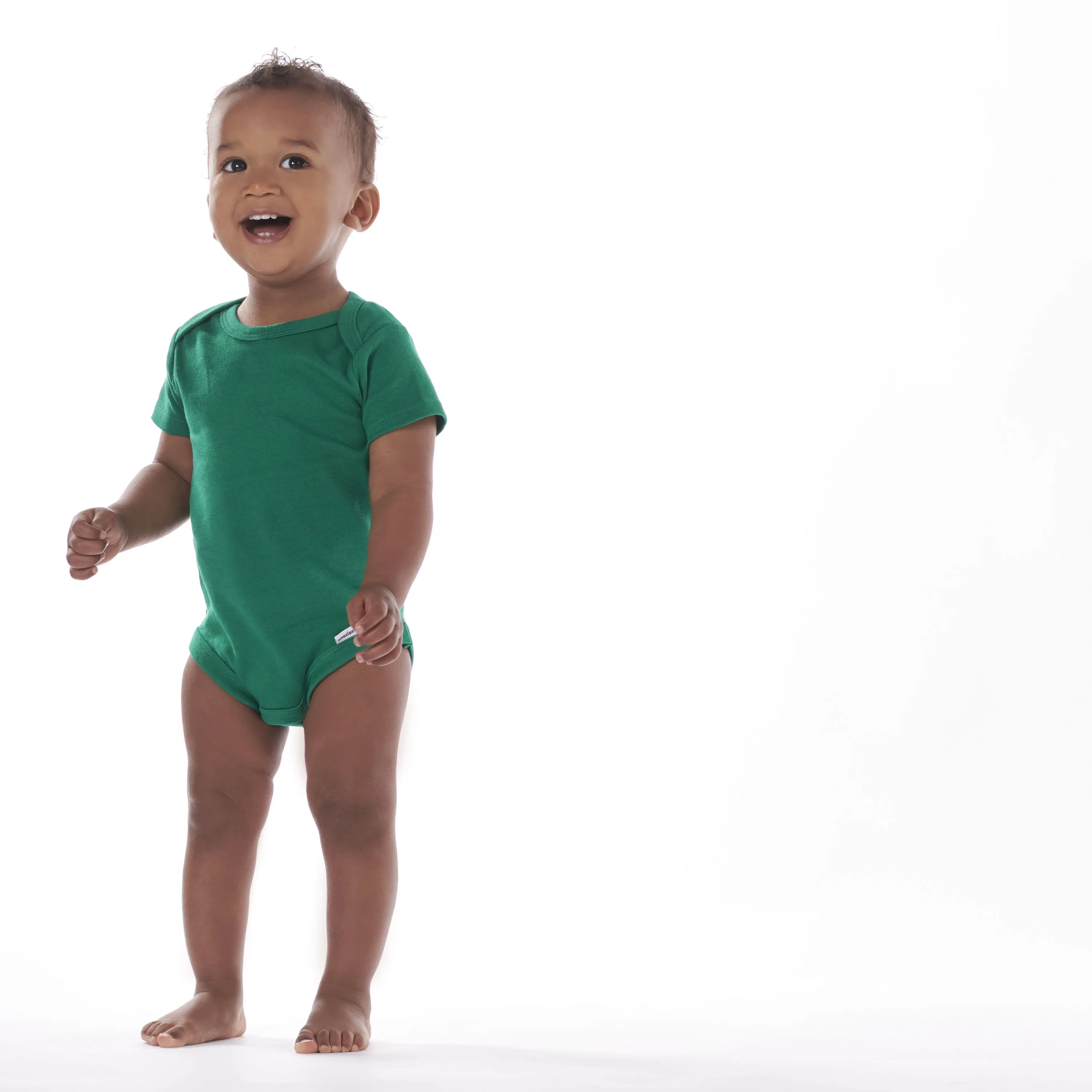 5-Pack Baby Kelly Green Premium Short Sleeve Onesies Bodysuits