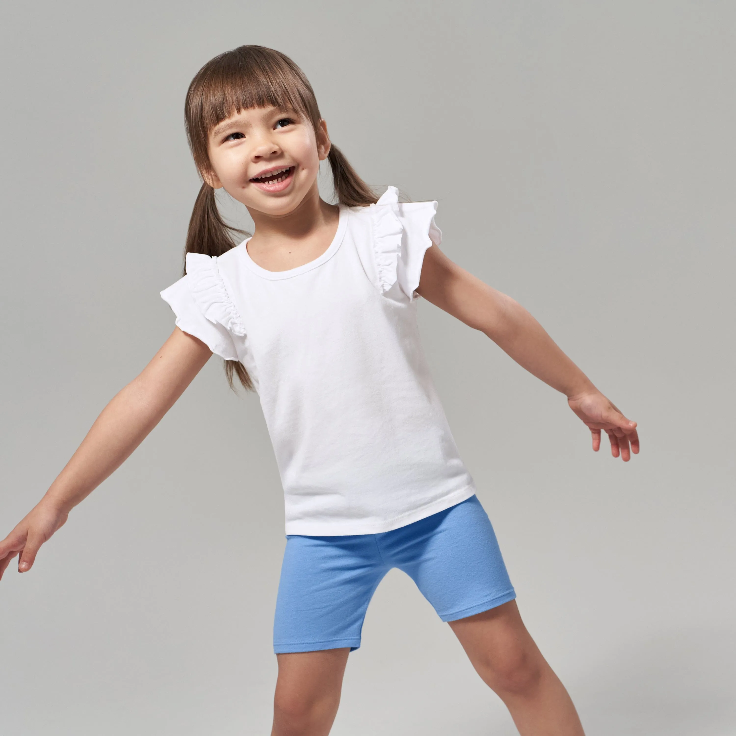 2-Pack Infant & Toddler Girls Blue Pull-On Bike Shorts