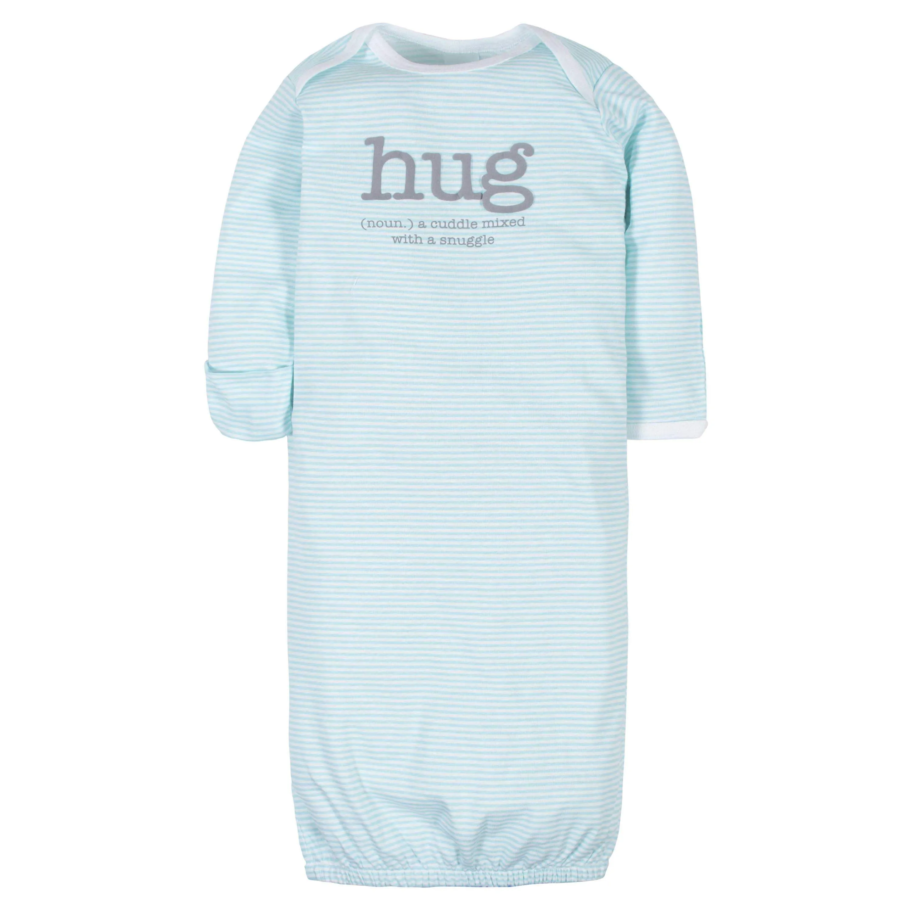 4-Pack Baby Neutral Words Gowns (Preemie)