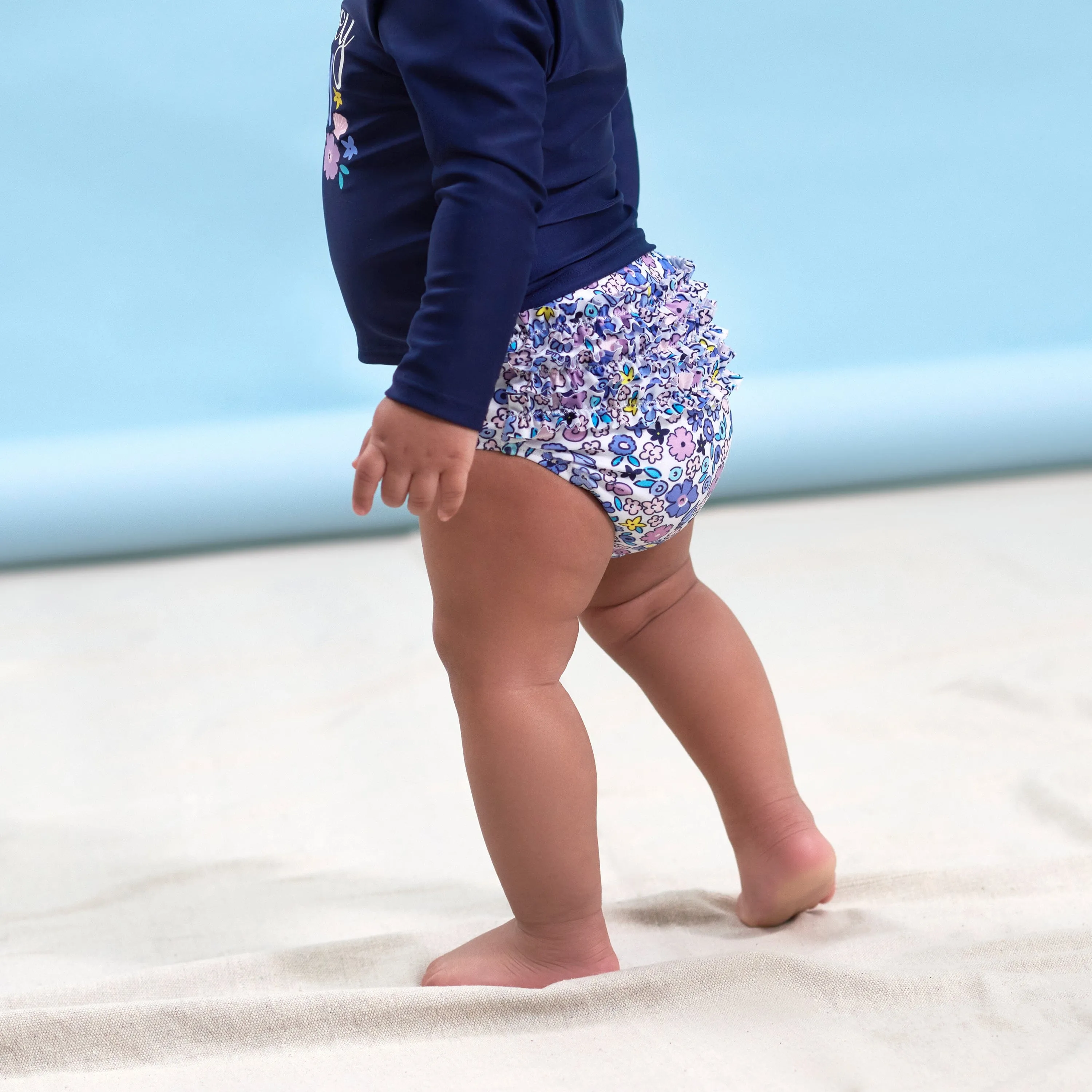2-Piece Baby & Toddler Girls Vacation Vibes Rash Guard & Swim Bottoms Set