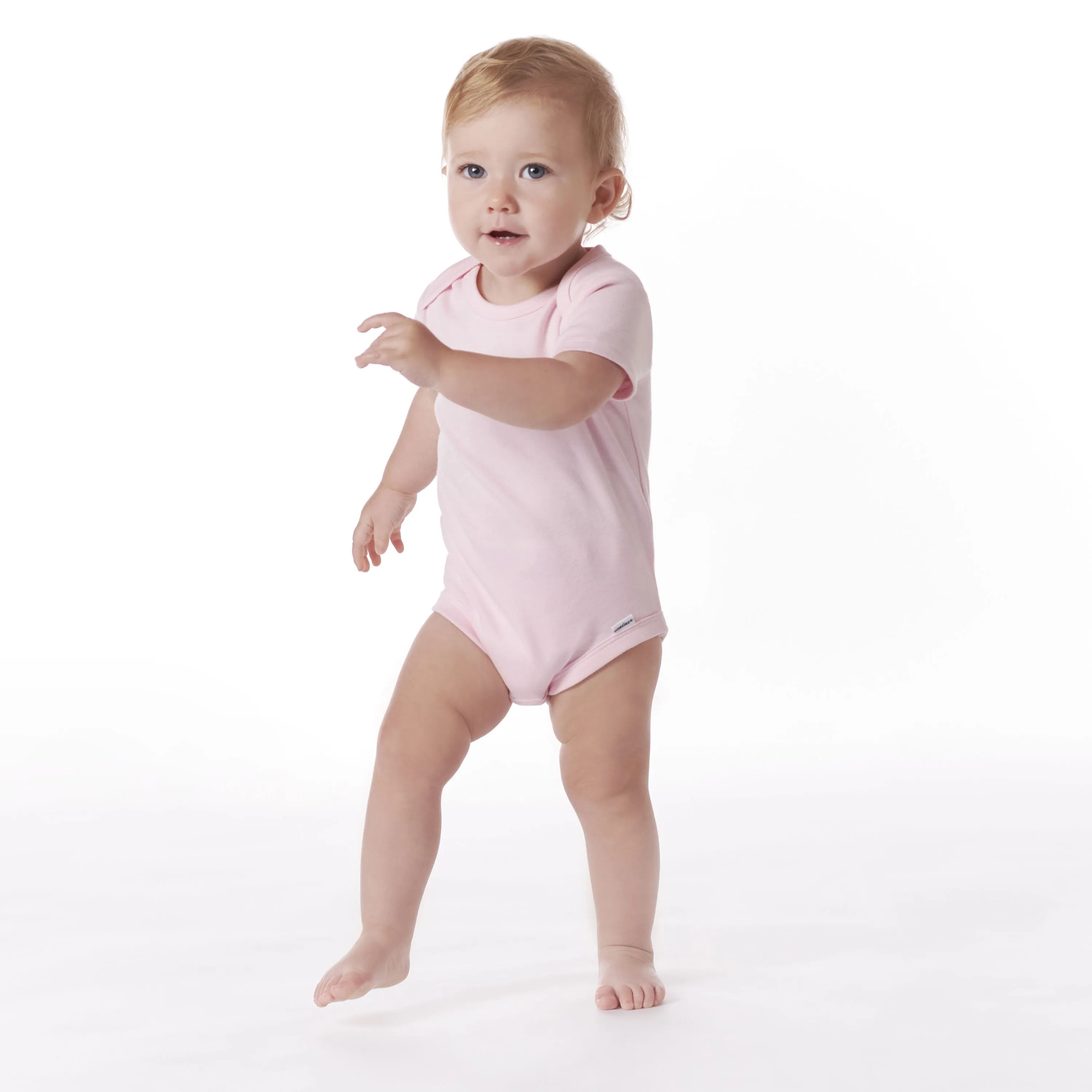 5-Pack Baby Light Pink Premium Short Sleeve Onesies Bodysuits