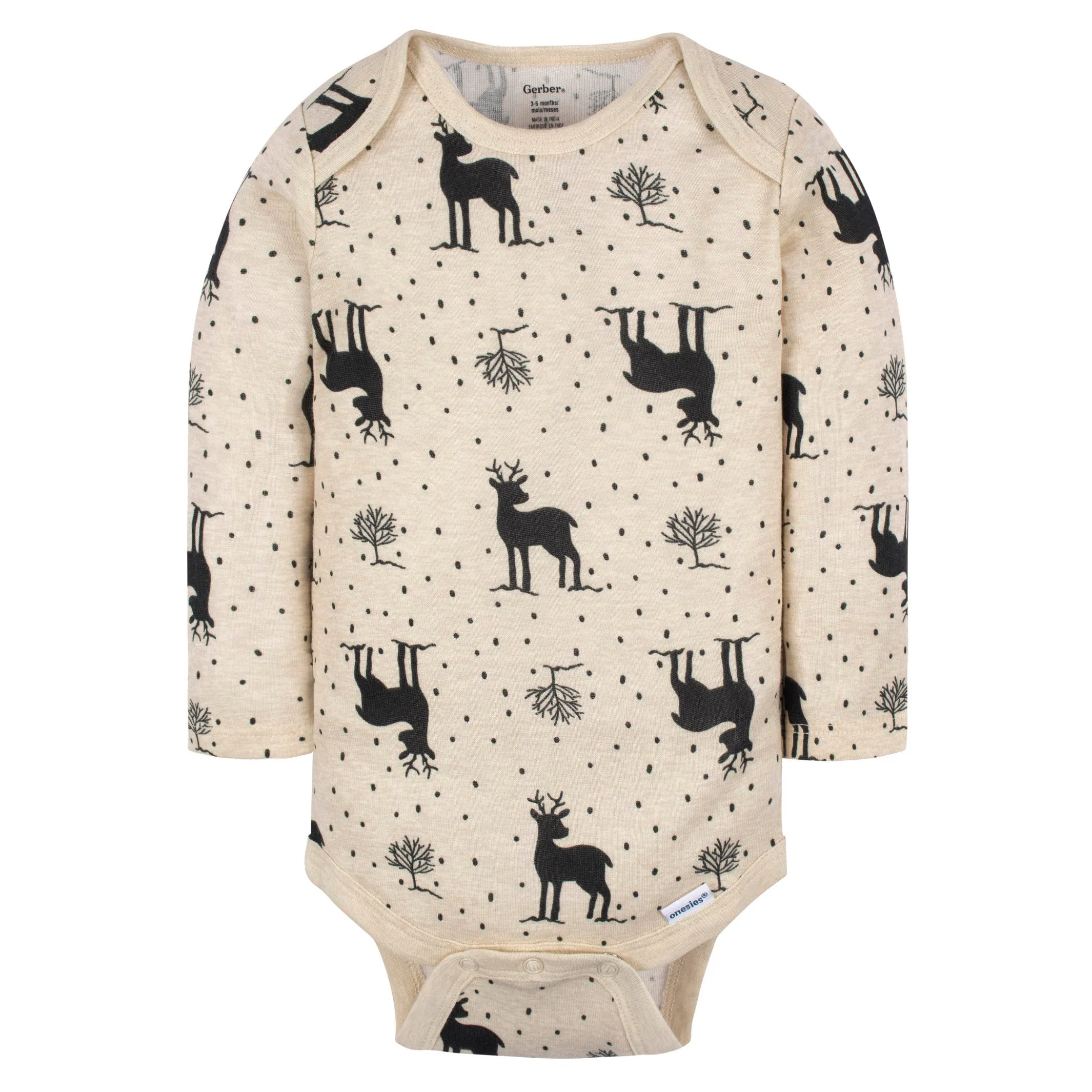 6-Pack Baby Neutral Deer Onesies Bodysuits