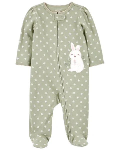 Carter's Bunny 2-Way Zip Cotton Sleep & Play