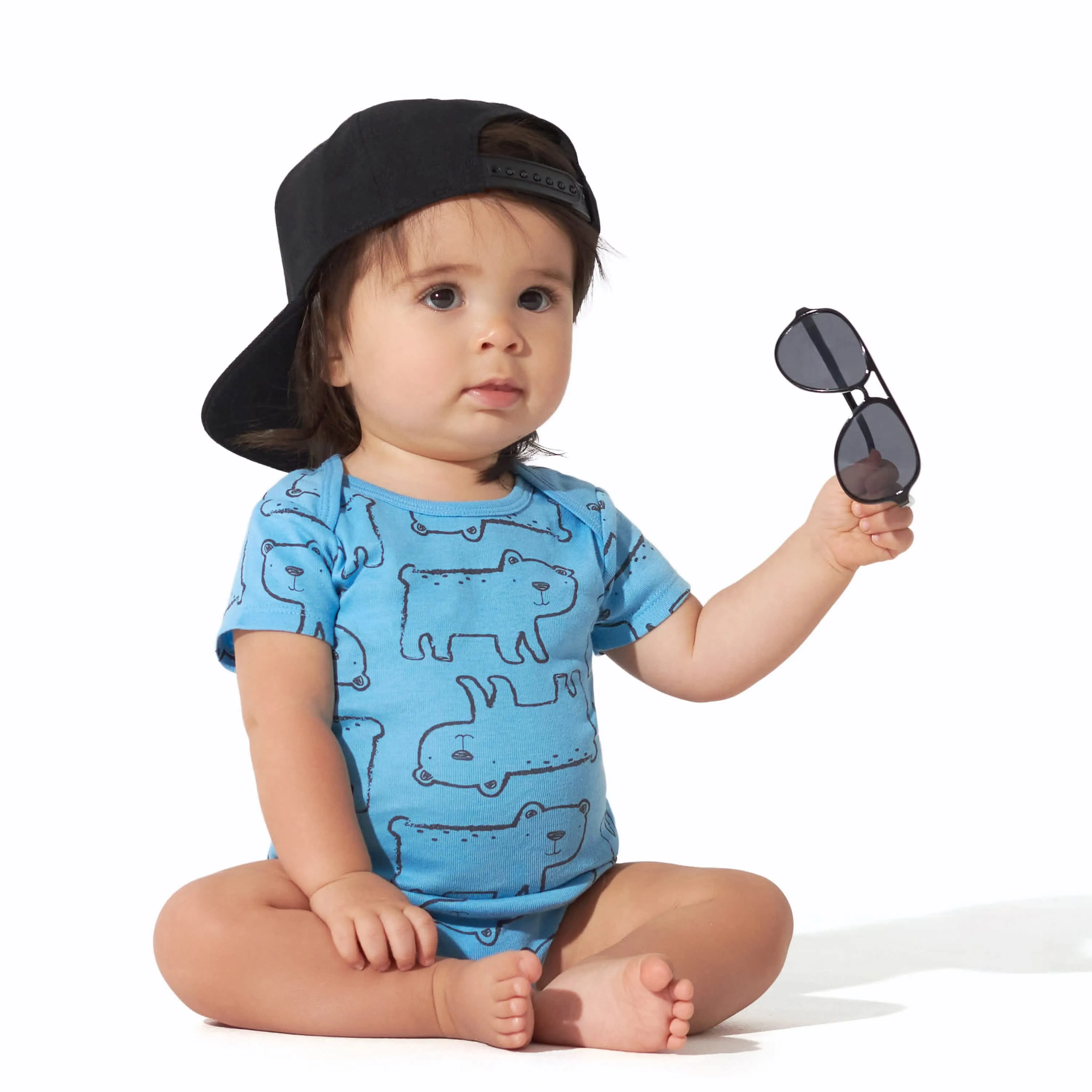 8-Pack Baby Boys Unbearably Cute Short Sleeve Onesies Bodysuits