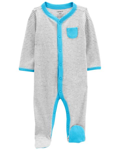 Carter's Baby Striped Snap-Up Thermal Sleep & Play