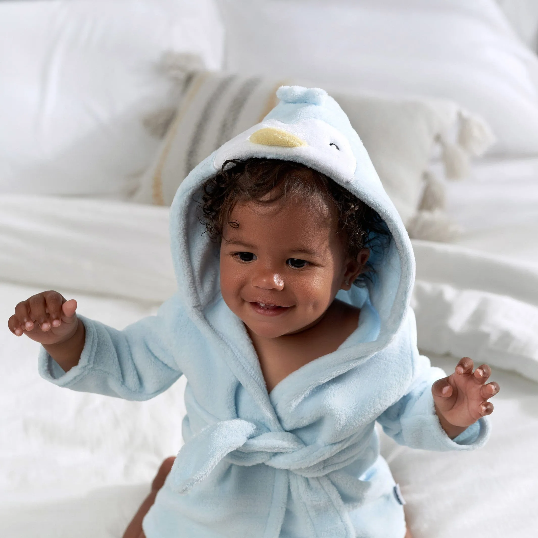 Baby Neutral Penguin Robe