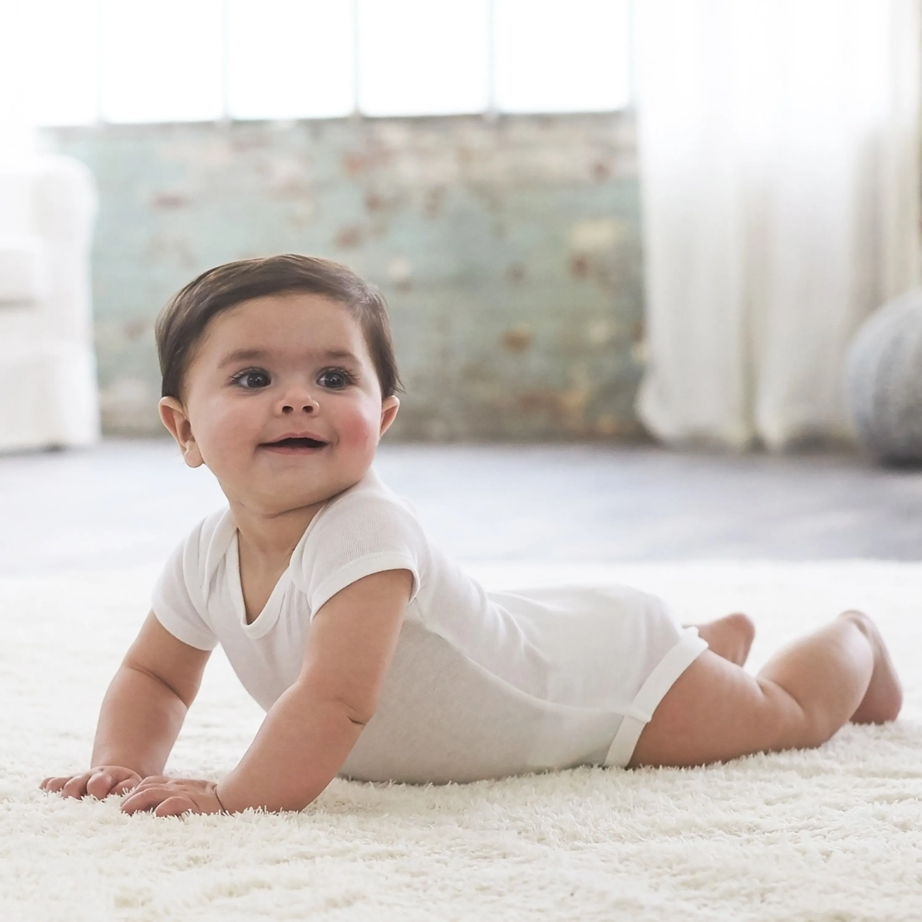 8-Pack Baby Neutral White Long & Short Sleeve Onesies Brand Bodysuits